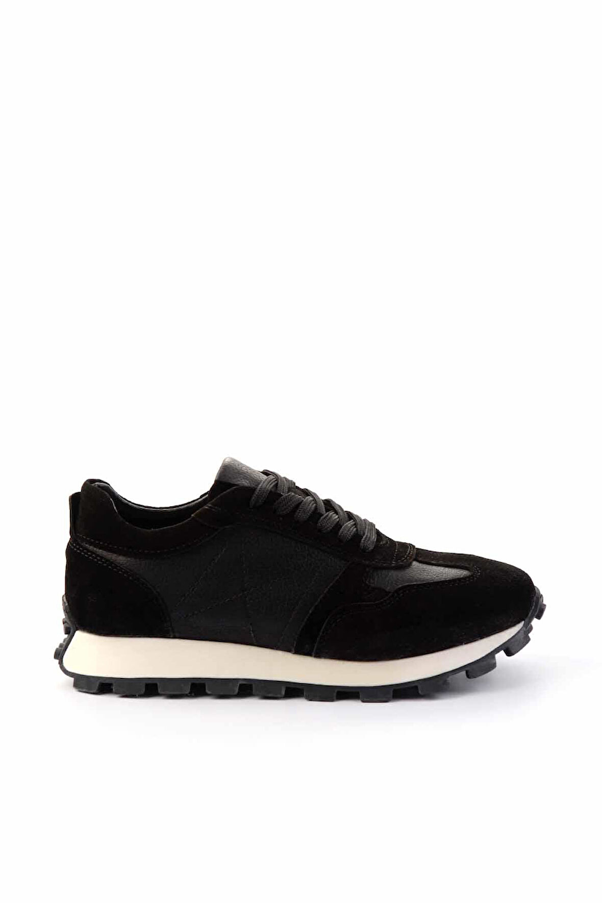 Siyah Siyah Leather Erkek Sneaker E01585731902