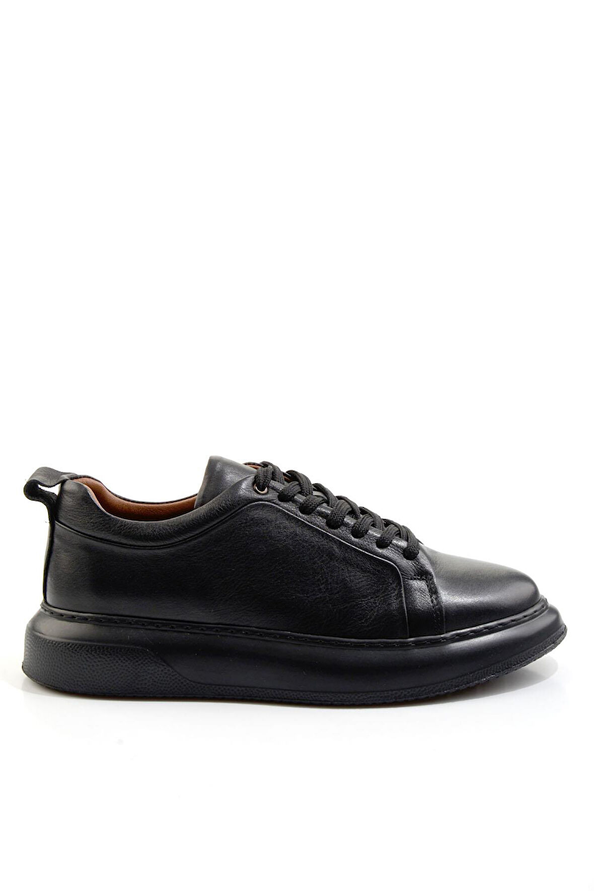 Siyah Hakiki Deri Erkek Sneaker E01594315143