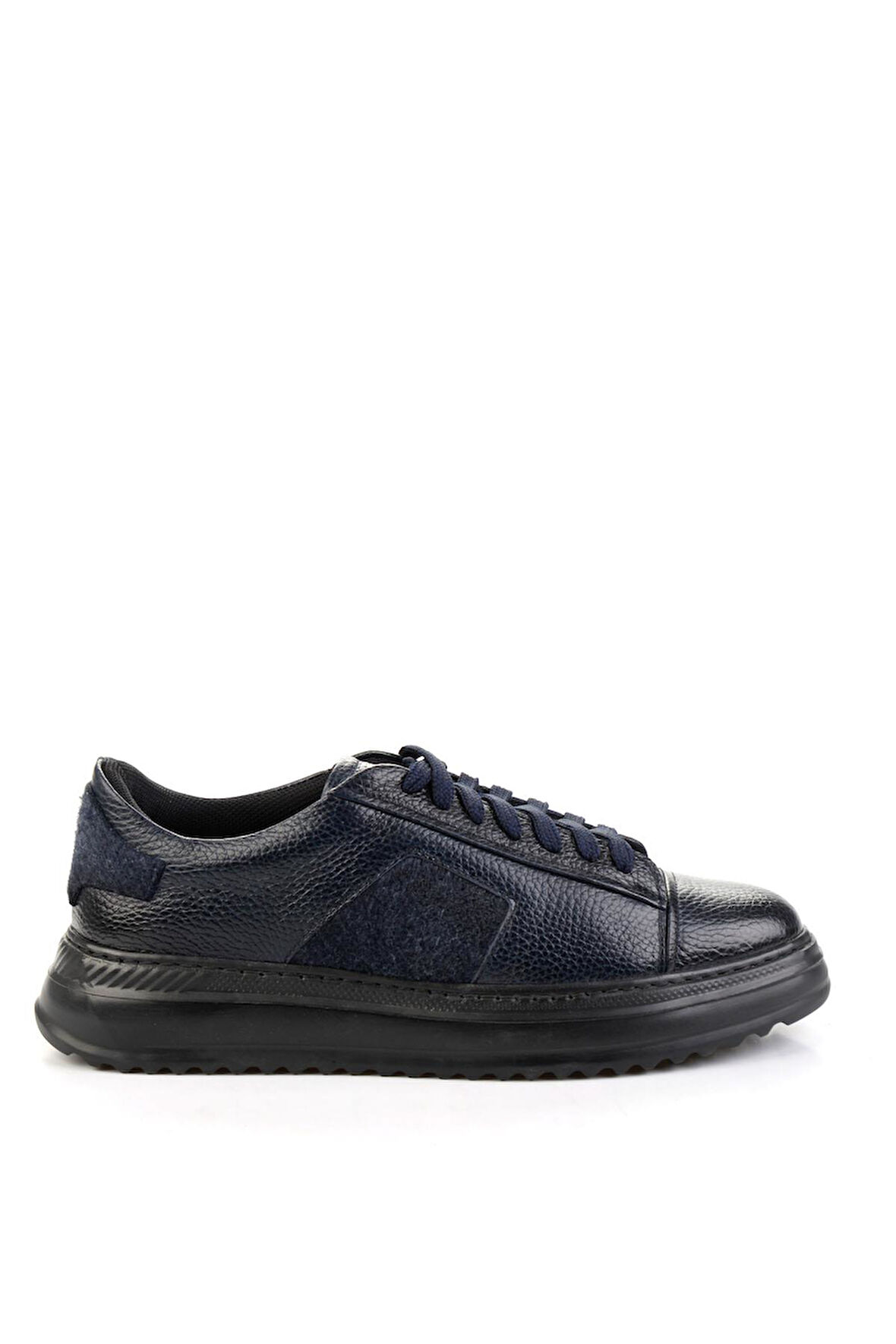 Lacivert Hakiki Deri Erkek Sneaker E01600121640