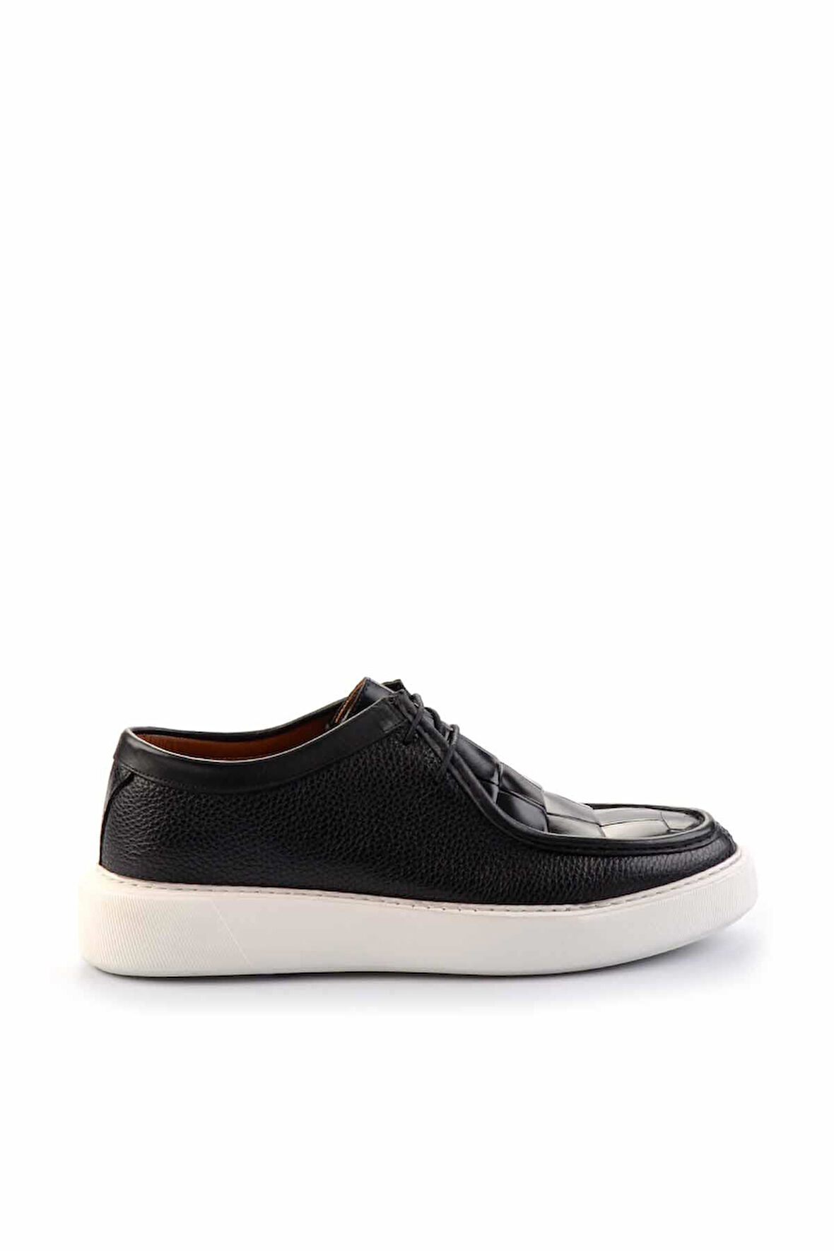 Siyah Siyah Leather Erkek Casual Ayakkabı E01798111140