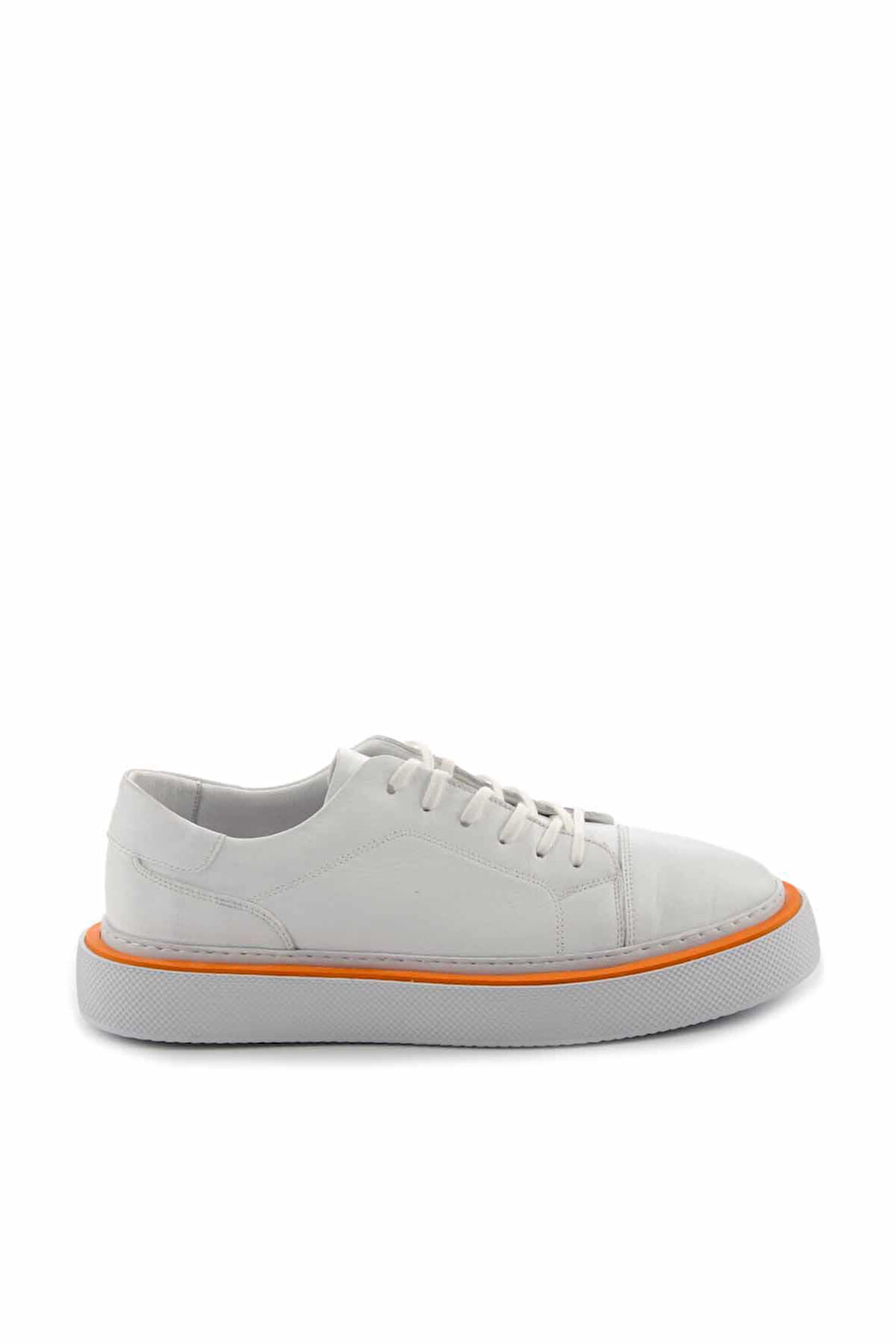 Beyaz Hakiki Deri Erkek Sneaker E01811220103