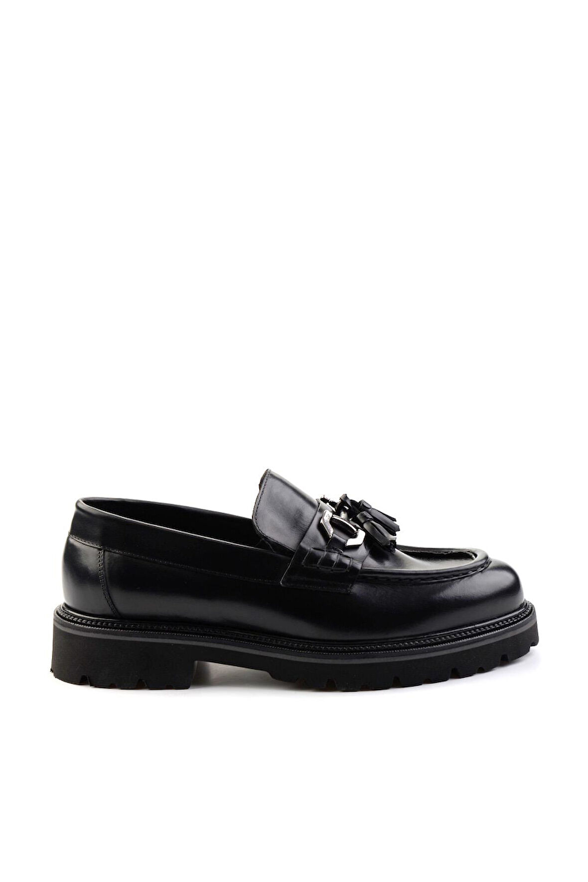 Siyah Leather Erkek Loafer Ayakkabı E01901494141