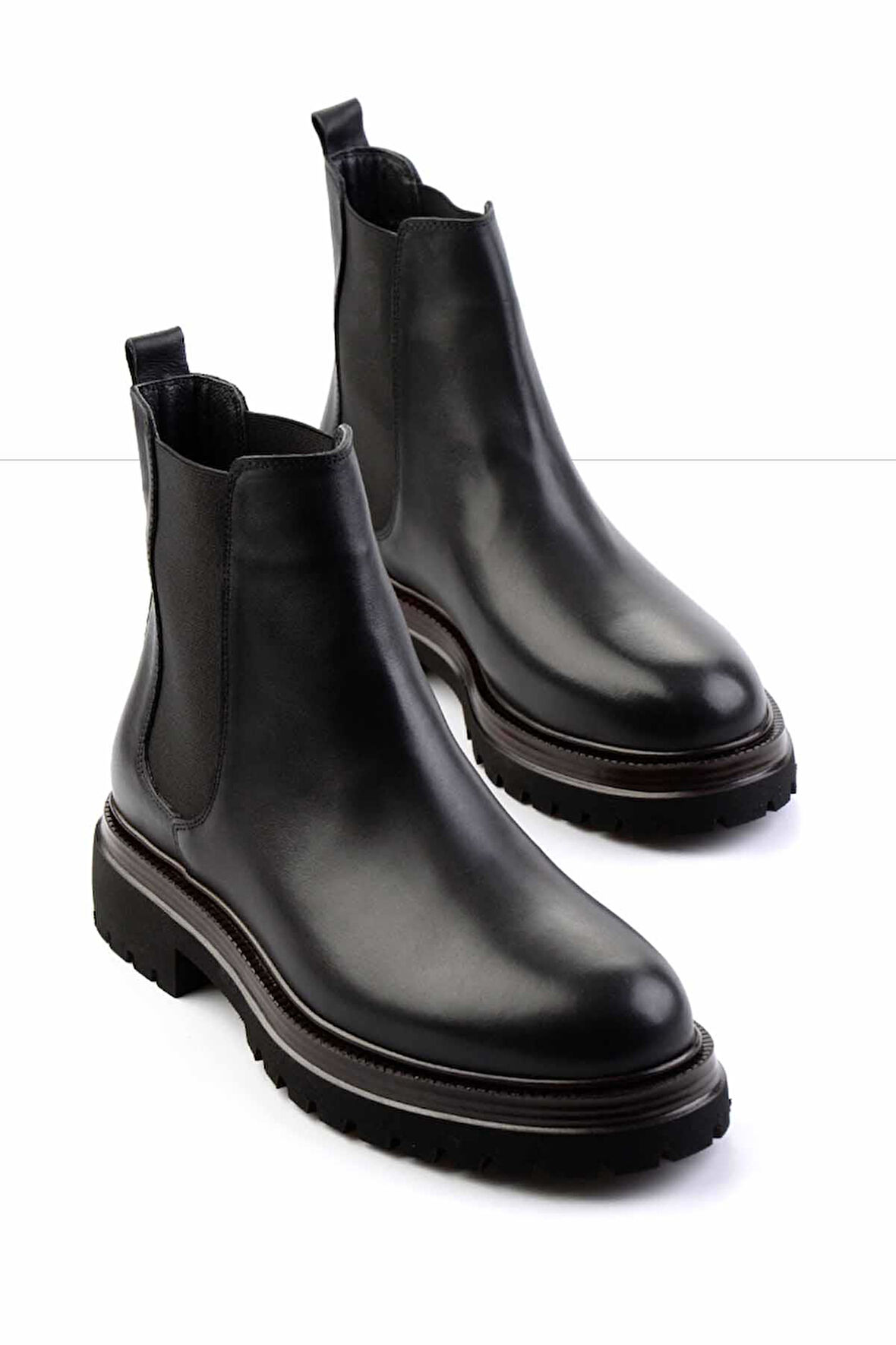 Siyah Leather Erkek Bot & Bootie E02304930143