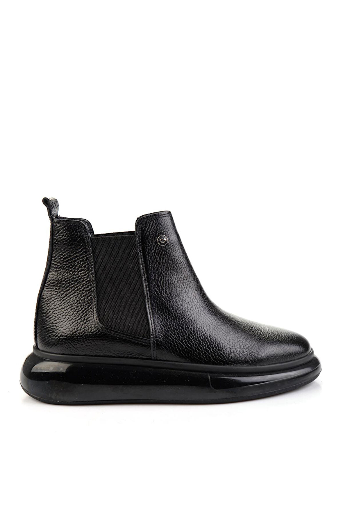 Siyah Hakiki Deri Erkek Bot & Bootie E02401080540