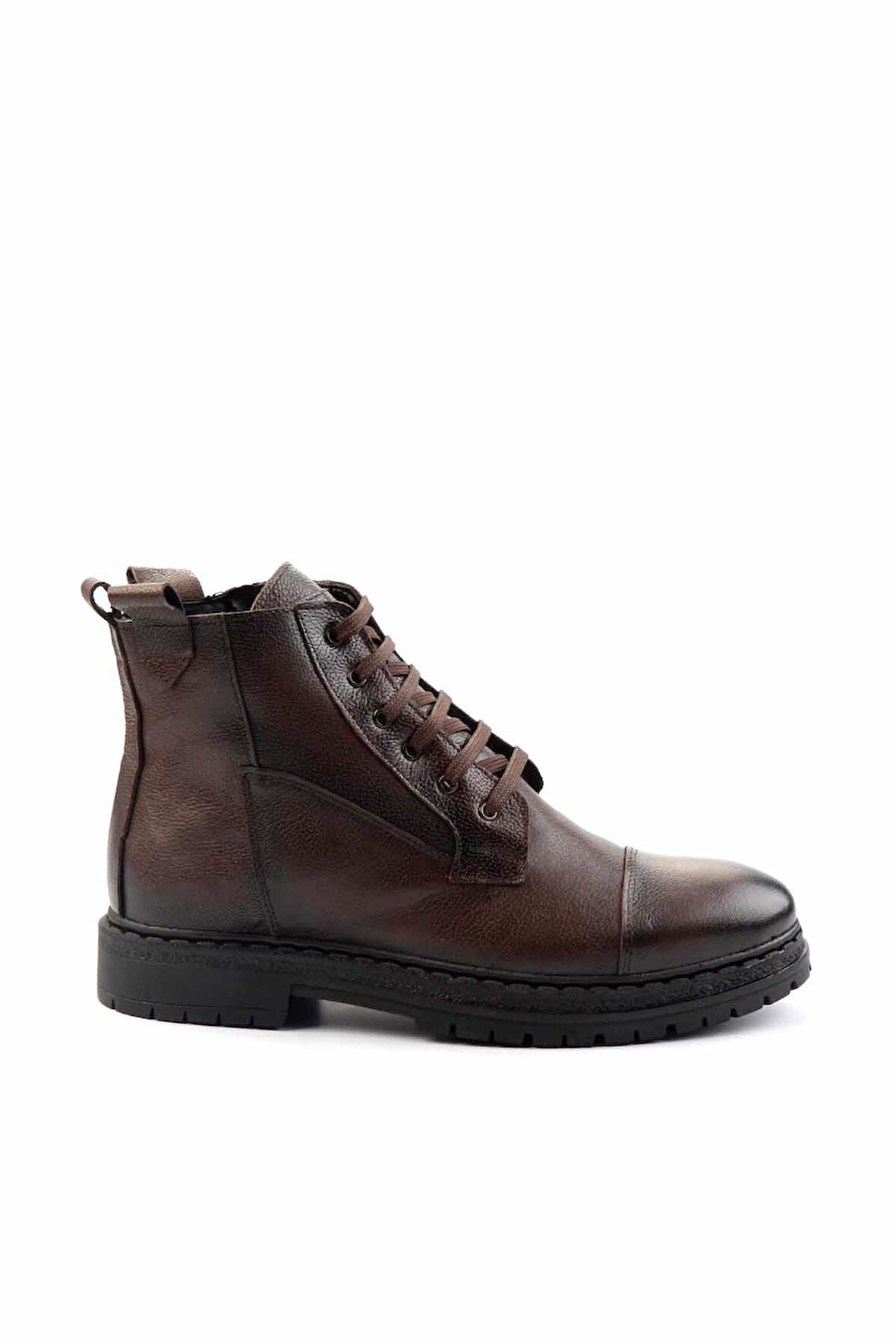 Kahve Baskılı Hakiki Deri Erkek Bot & Bootie E02440702903