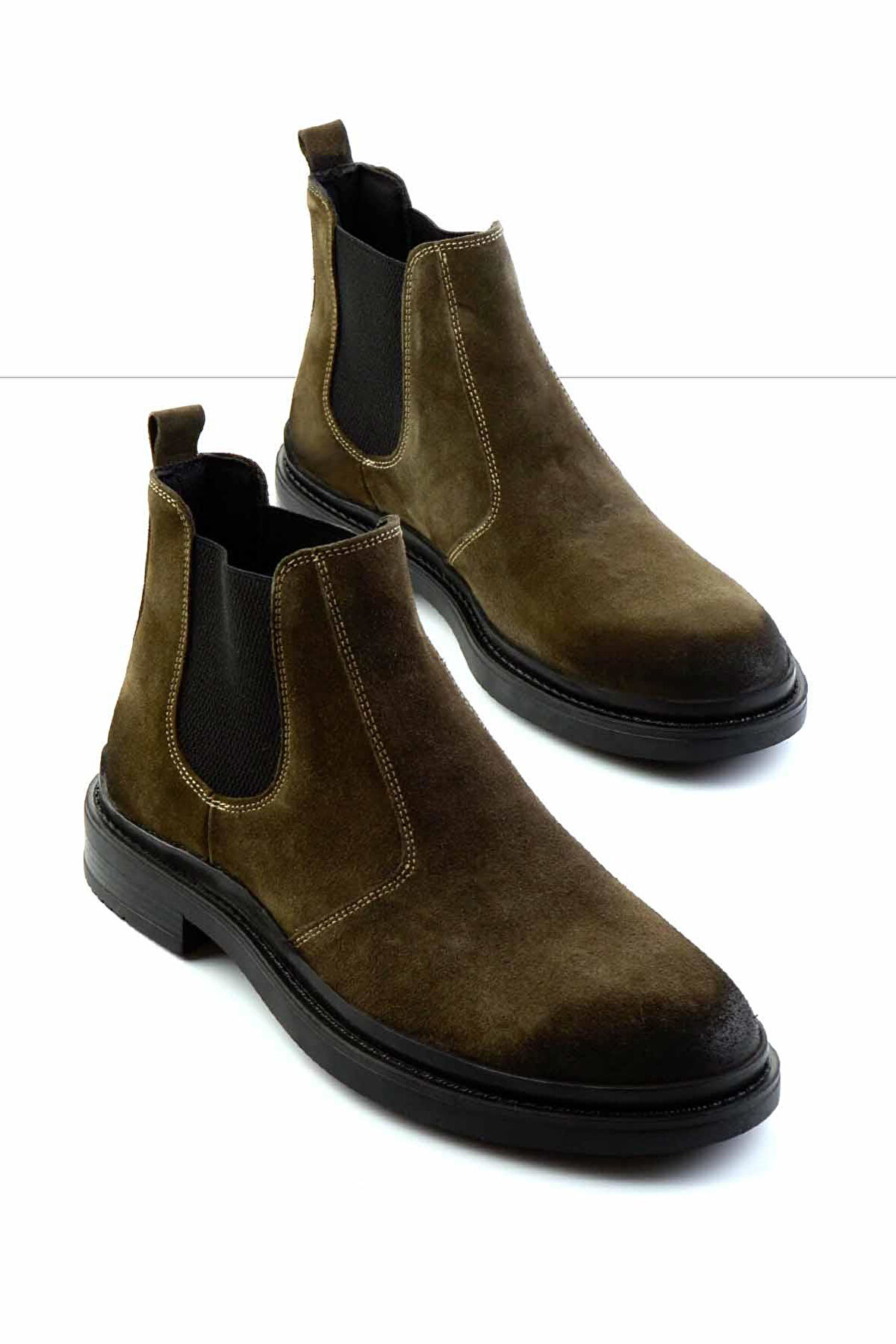 Haki Süet Hakiki Deri Erkek Bot & Bootie E02442055002