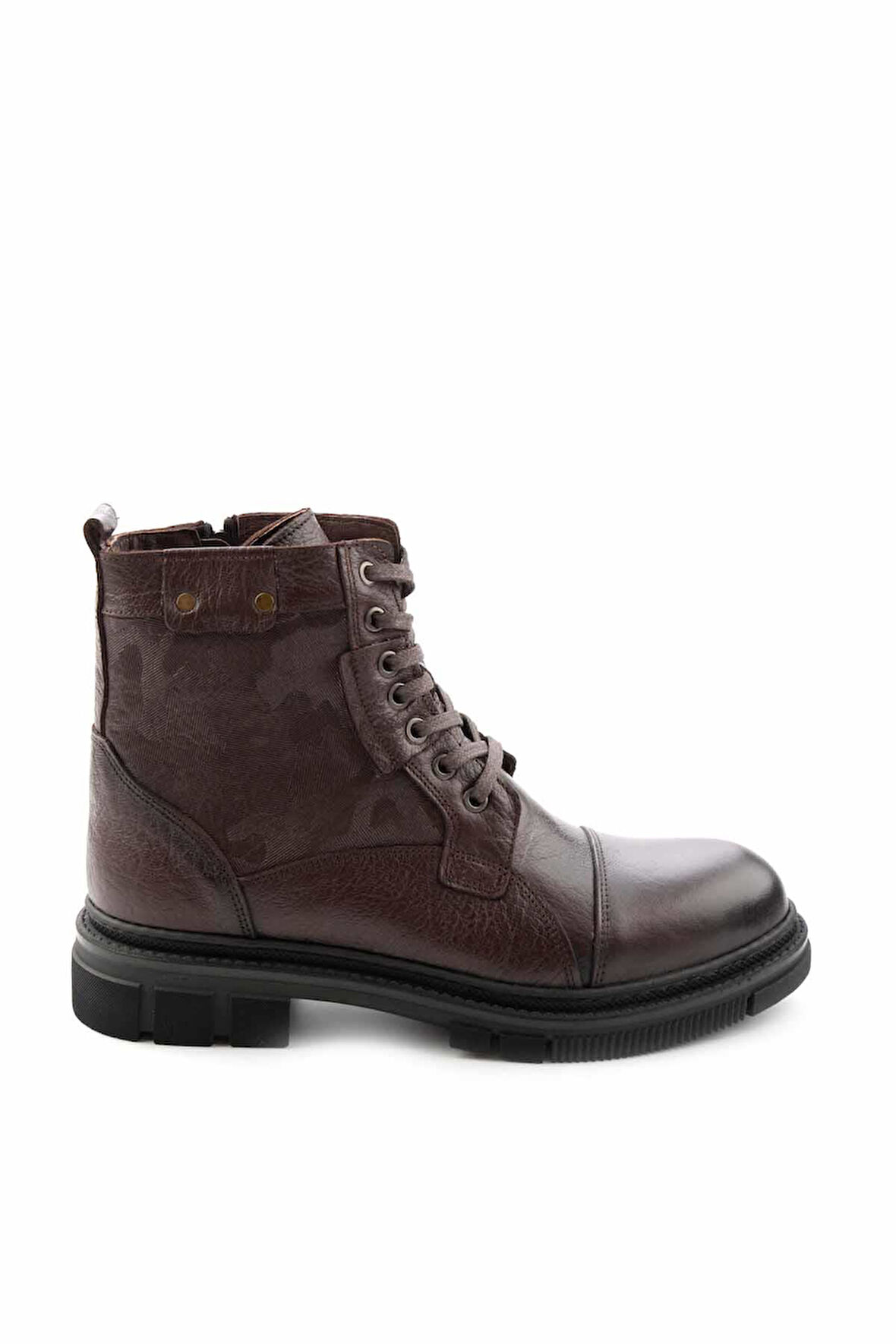 Kahve Hakiki Deri Erkek Bot & Bootie E02629241203