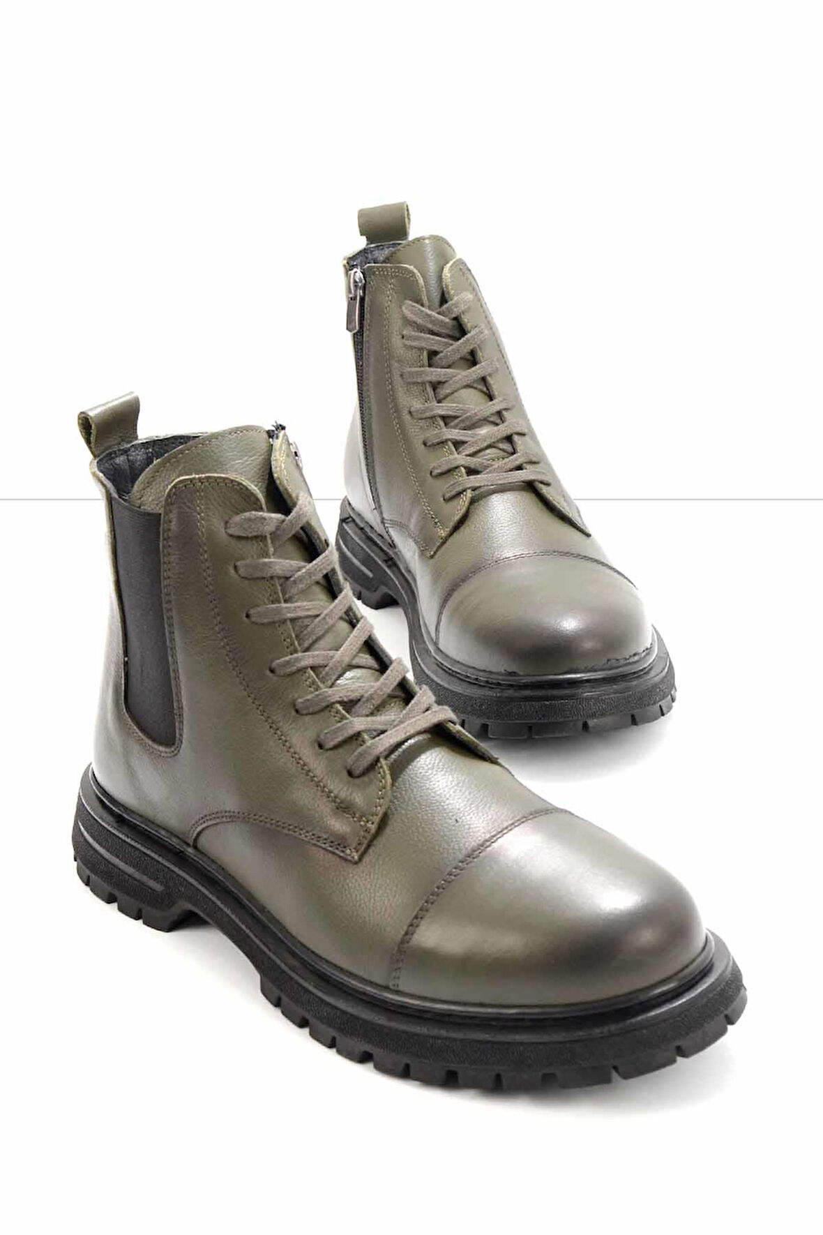 Haki Hakiki Deri Erkek Bot & Bootie E02759974103