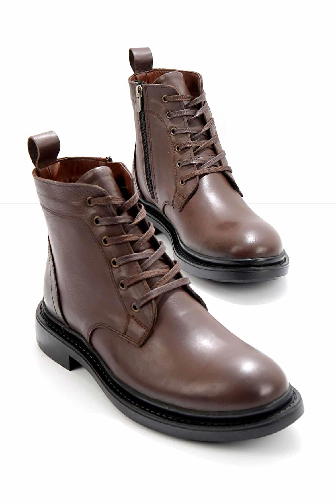 Kahve Hakiki Deri Erkek Bot & Bootie E02795071603