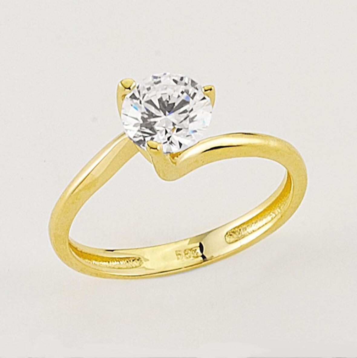 Harem Altın 14 Ayar Altın Tektaş Yüzük E04