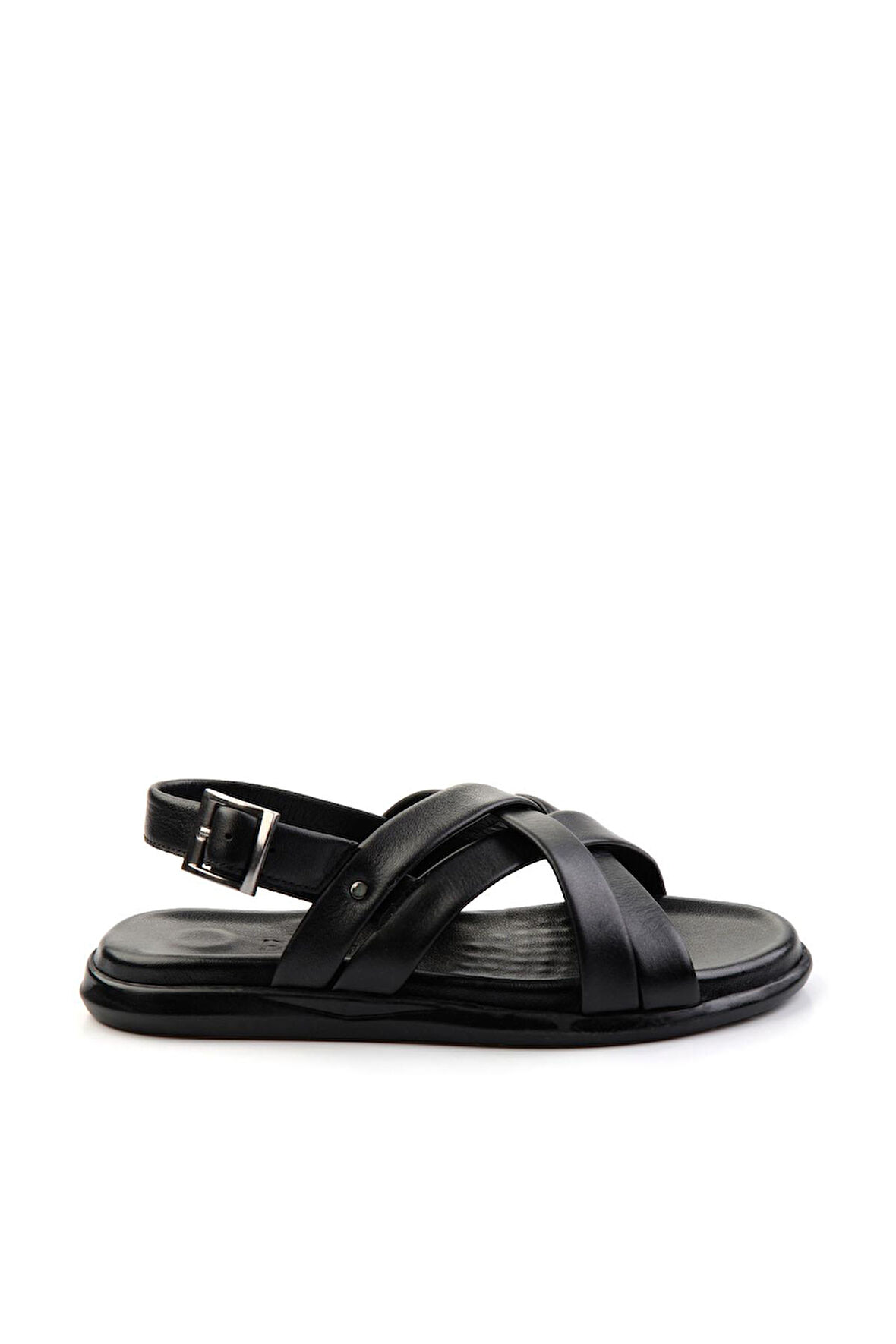 Siyah Leather Erkek Sandalet E05557240243