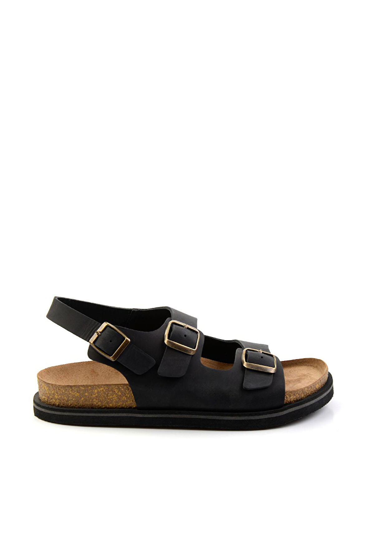 Siyah Leather Erkek Sandalet E05801198403