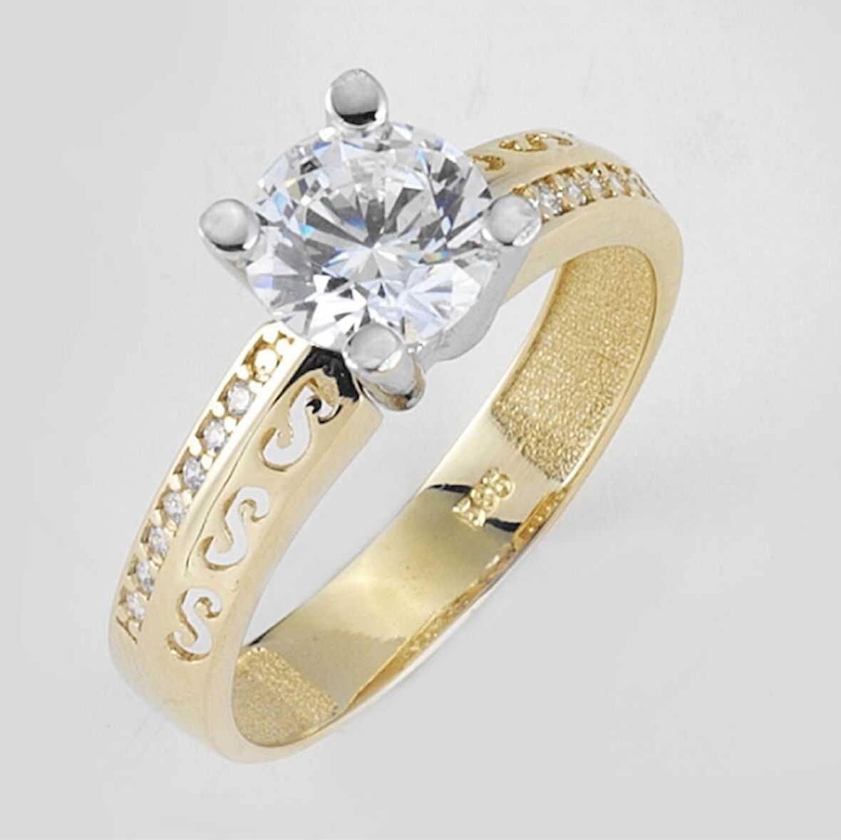 14 Ayar Altın Tektaş Yüzük E141