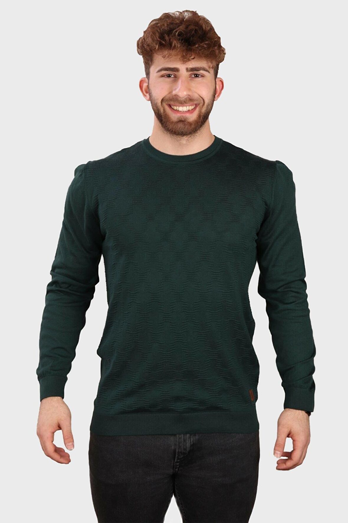 ALEXANDERGARDI BİSİKLET YAKA JAKARLİ KAZAK (E20-511402)