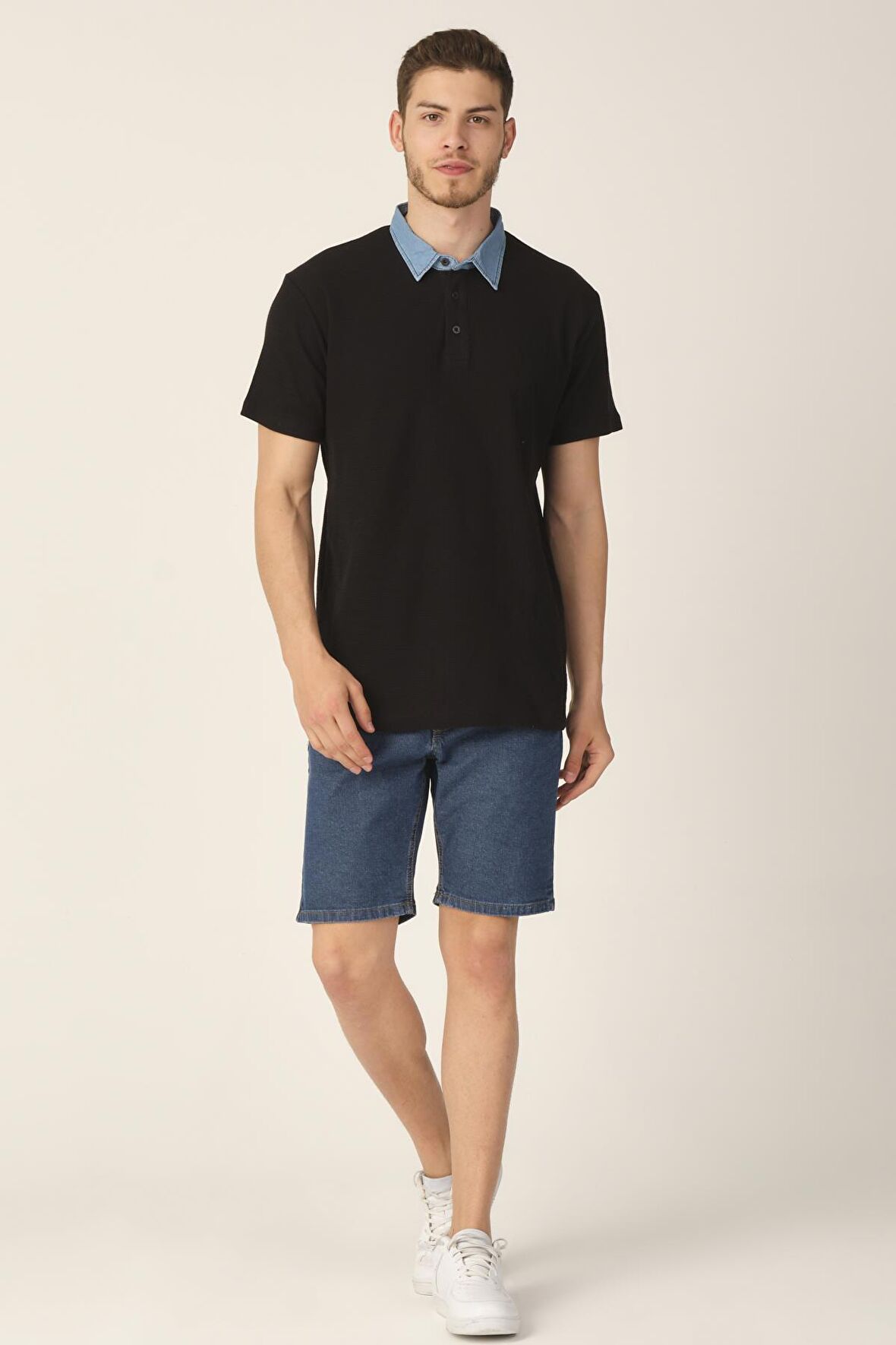 ALEXANDERGARDI DENİM POLO YAKA T-SHIRT (e20-6108)
