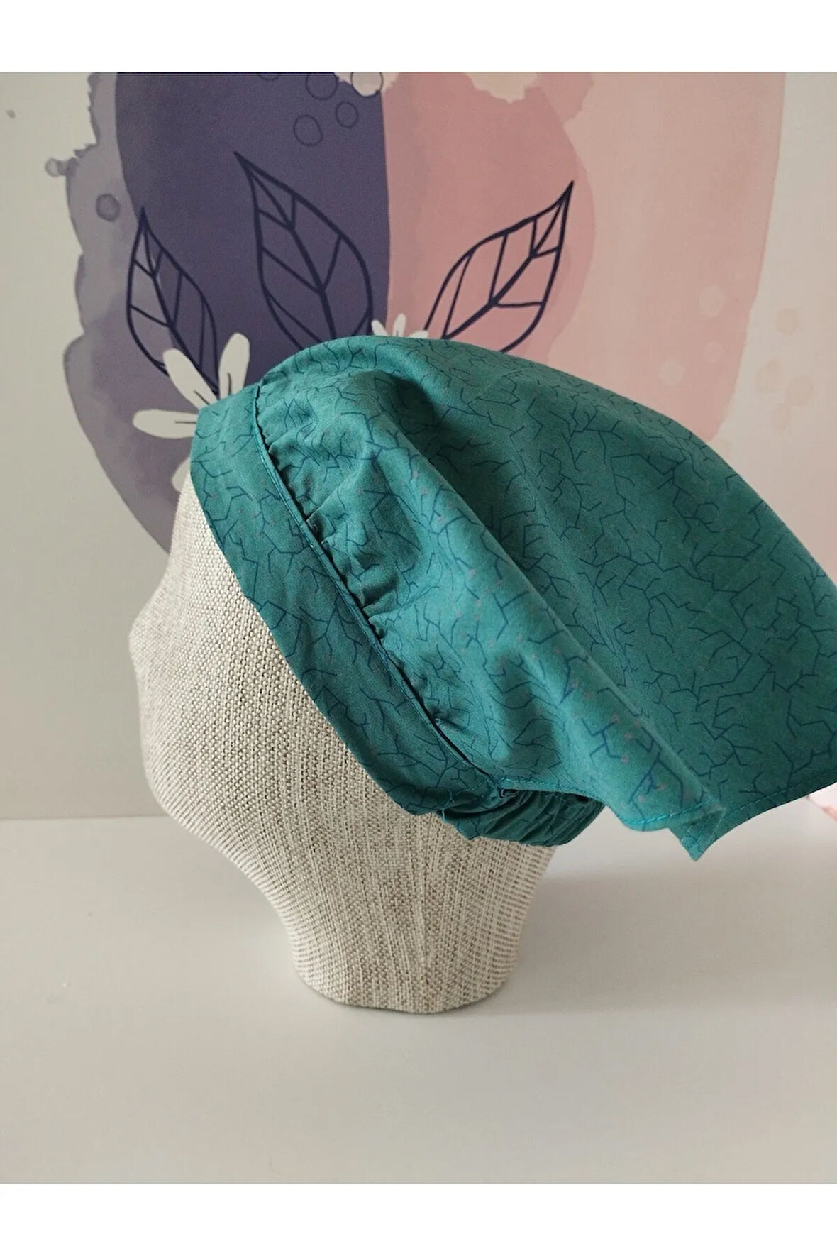 Desenli Eşarp Bandana - Yeşil - Organik & El Yapımı