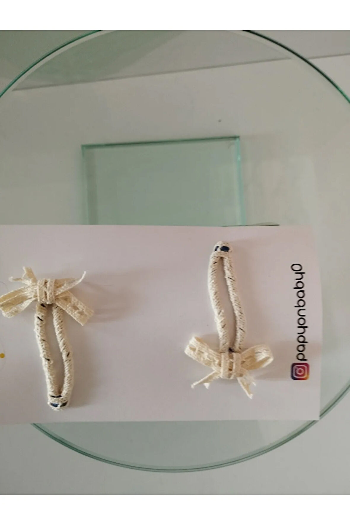 Fiyonk Çıt Çıt Toka - Kırık Beyaz - Organik & El Yapımı