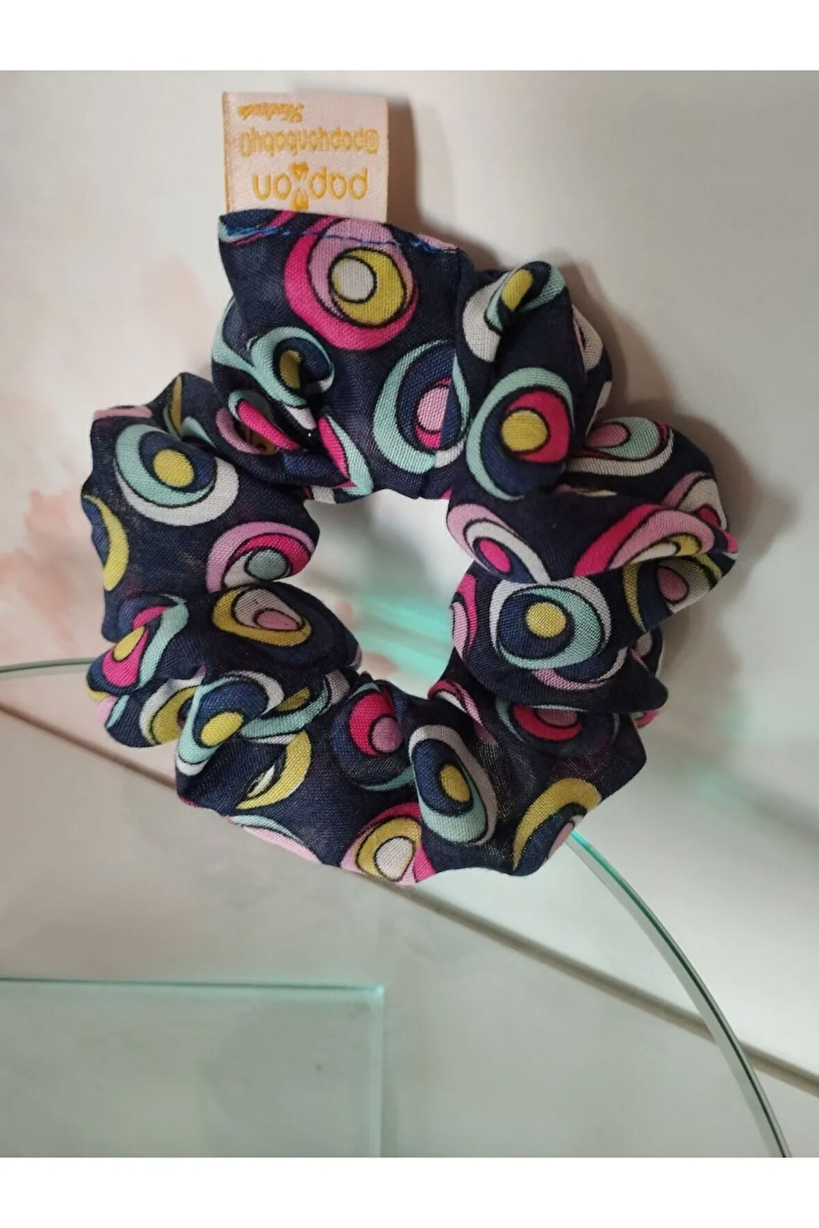 Karışık Desenli Toka - Lacivert - Organik & El Yapımı