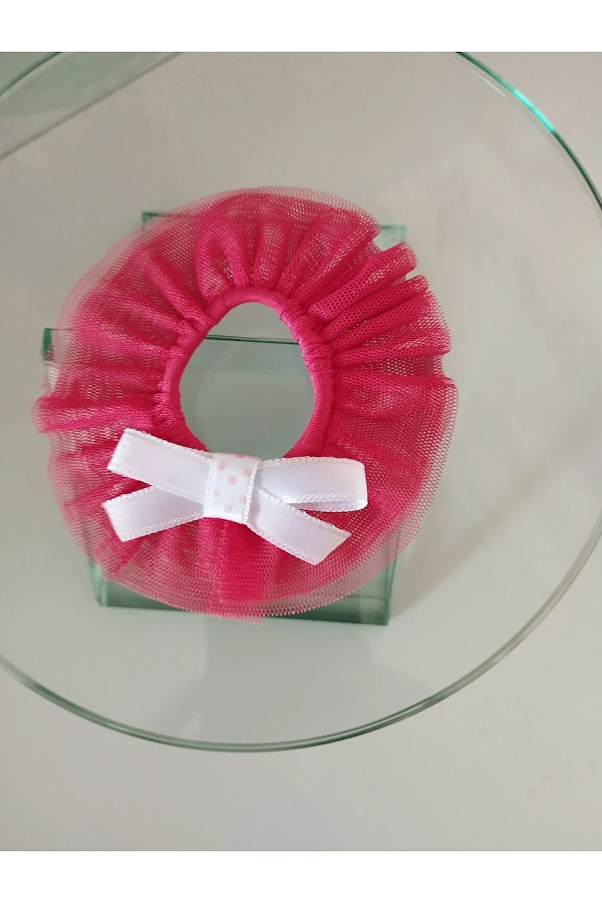 Fiyonk Tütü Toka - Koyu Pembe - Organik & El Yapımı