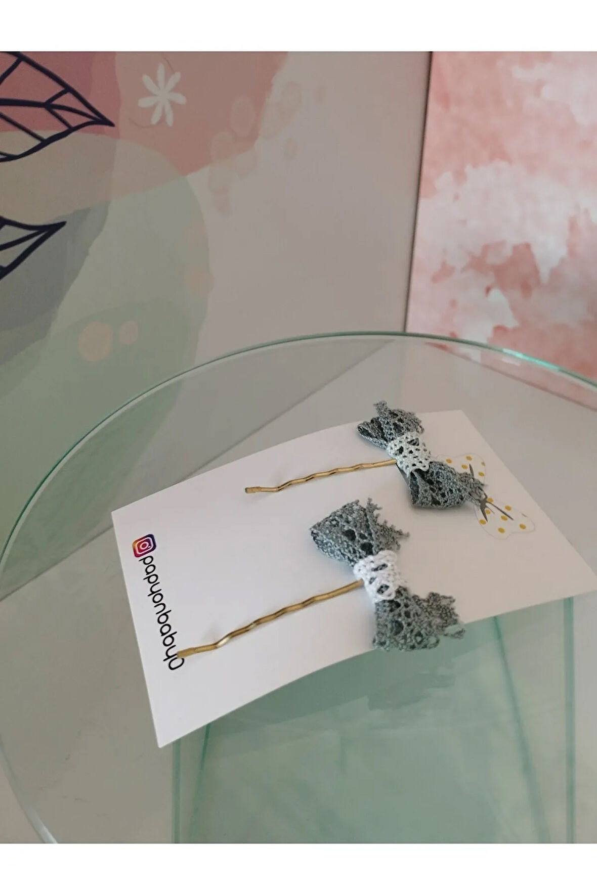 Örgü Fiyonk Toka - Yeşil - Organik & El Yapımı