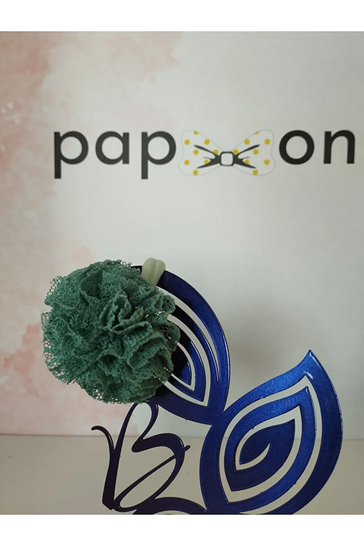 Ponpon Toka - Yeşil - Organik & El Yapımı