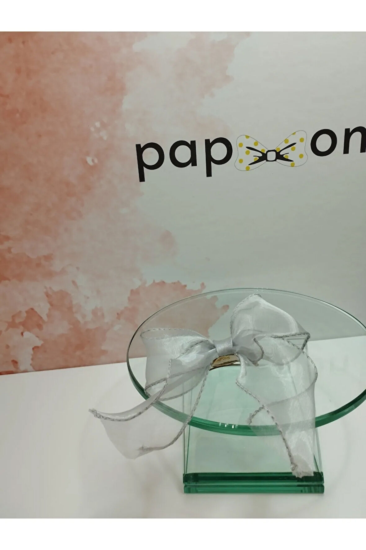 Tül Fiyonk Toka - Gri - Organik & El Yapımı