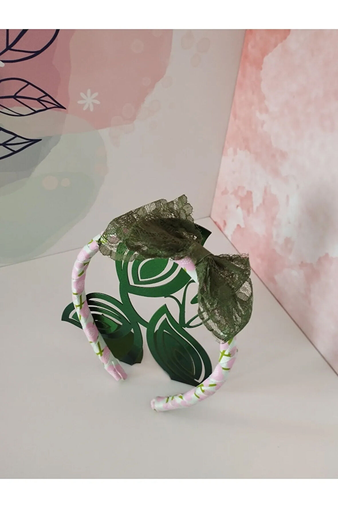 Fiyonk Tül Taç - Yeşil - Organik & El Yapımı