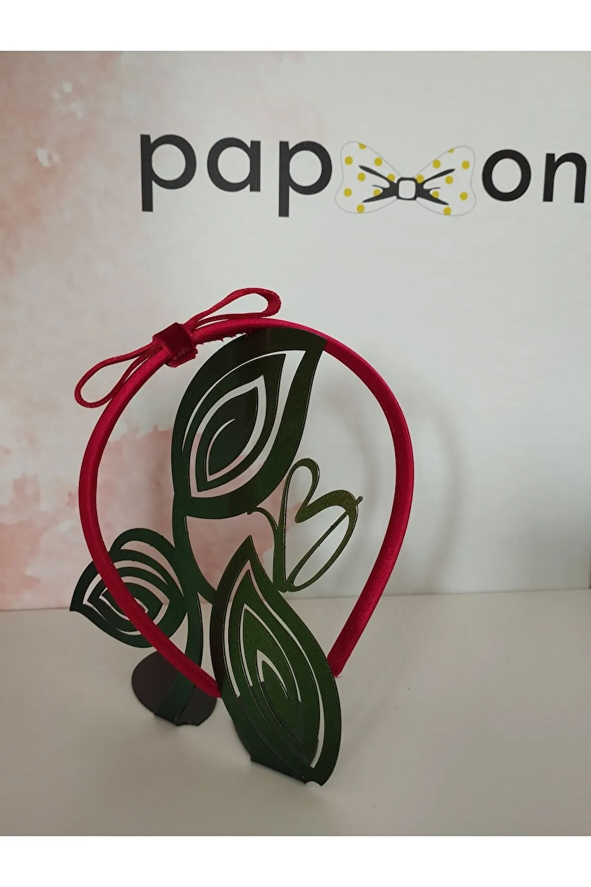 Fiyonk Kurdele Taç - Kırmızı - Organik & El Yapımı