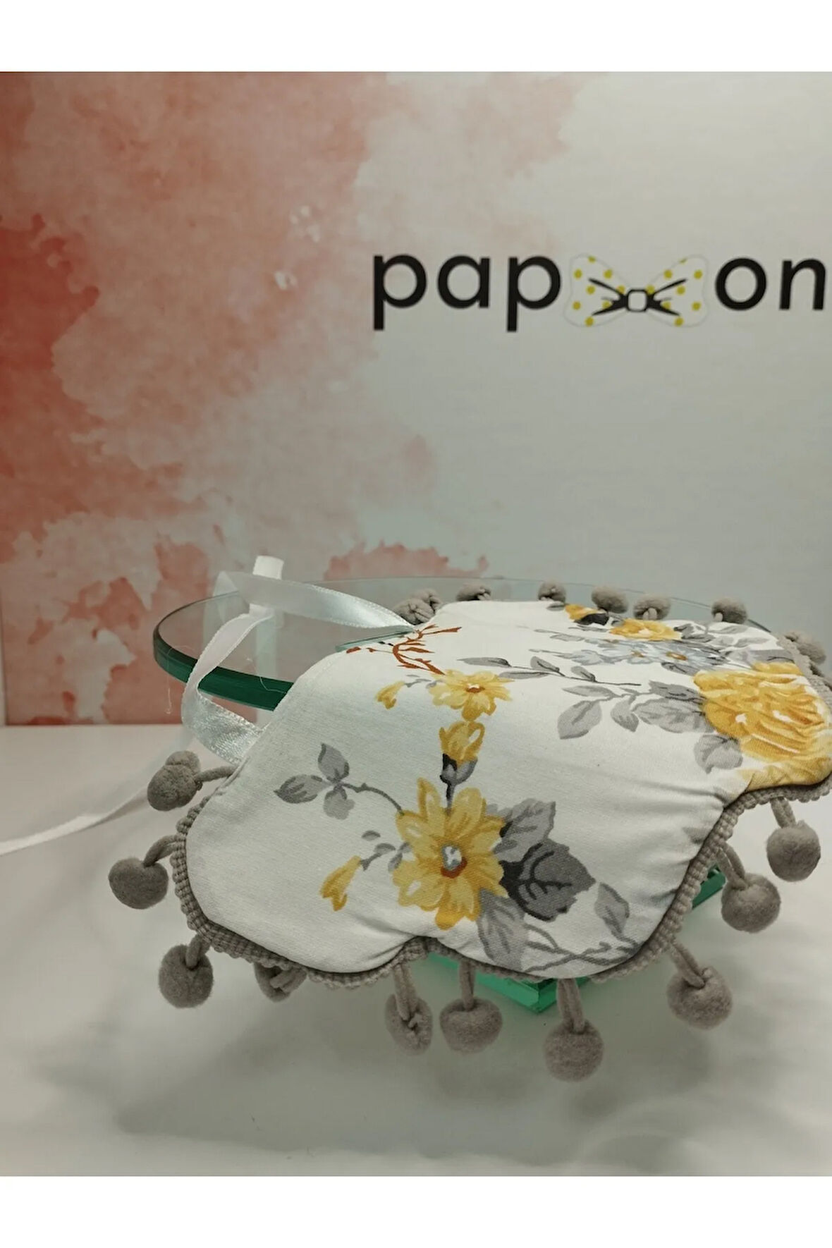 Mama Önlüğü Ponponlu - Çok Renkli - Organik & El Yapımı