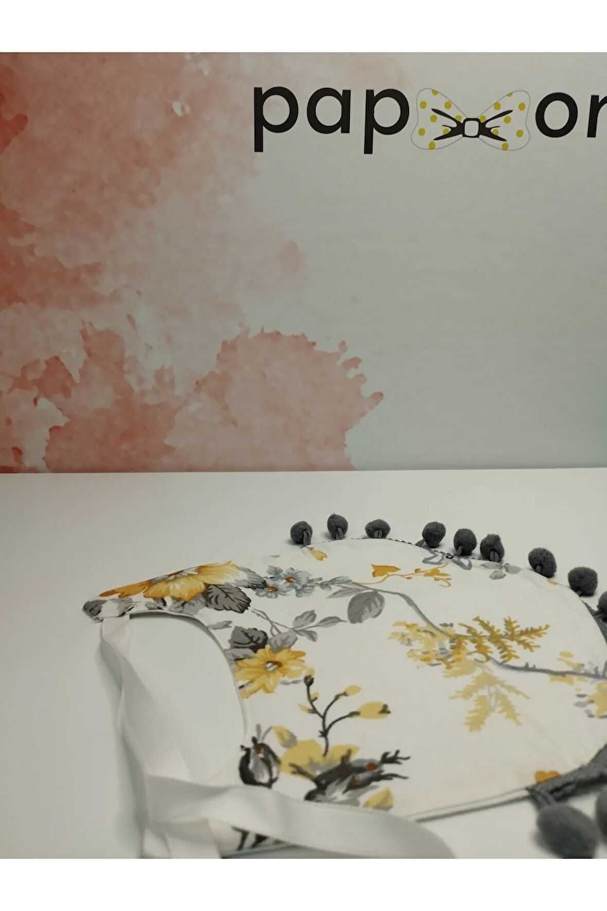 Mama Önlüğü Ponponlu - Çok Renkli - Organik & El Yapımı