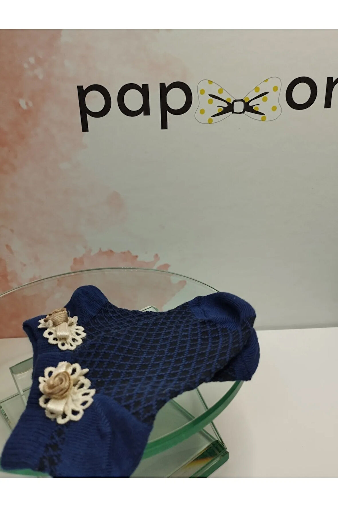 Örgü Bebek Çorap - Lacivert - Organik & El Yapımı