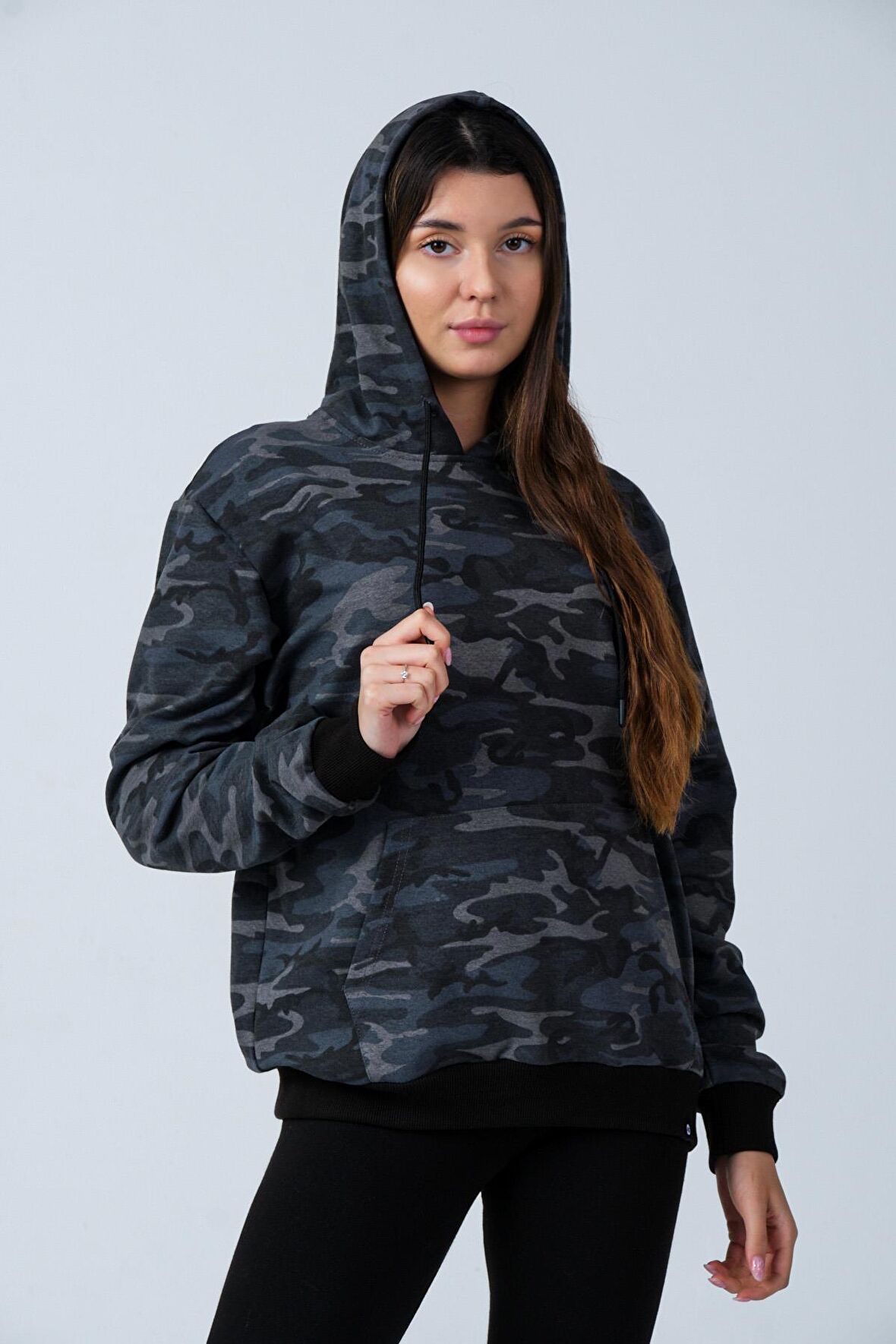 ALEXANDERGARDI KAMUFLAJ DESENLİ KAPÜŞONLU SWEATSHİRT (E21-72100)