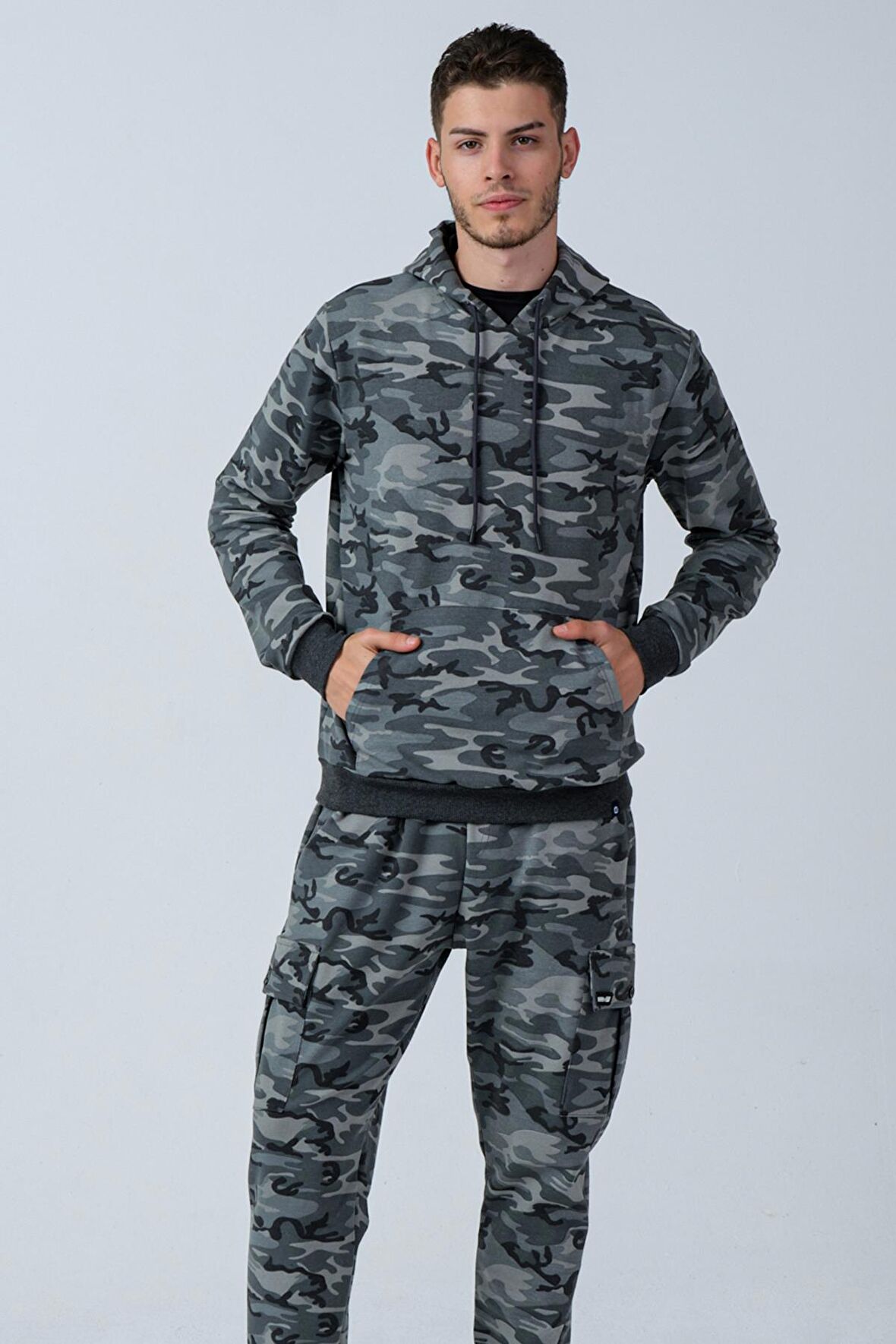 ALEXANDERGARDI KAMUFLAJ DESENLİ KAPÜŞONLU SWEATSHİRT (E21-72100)