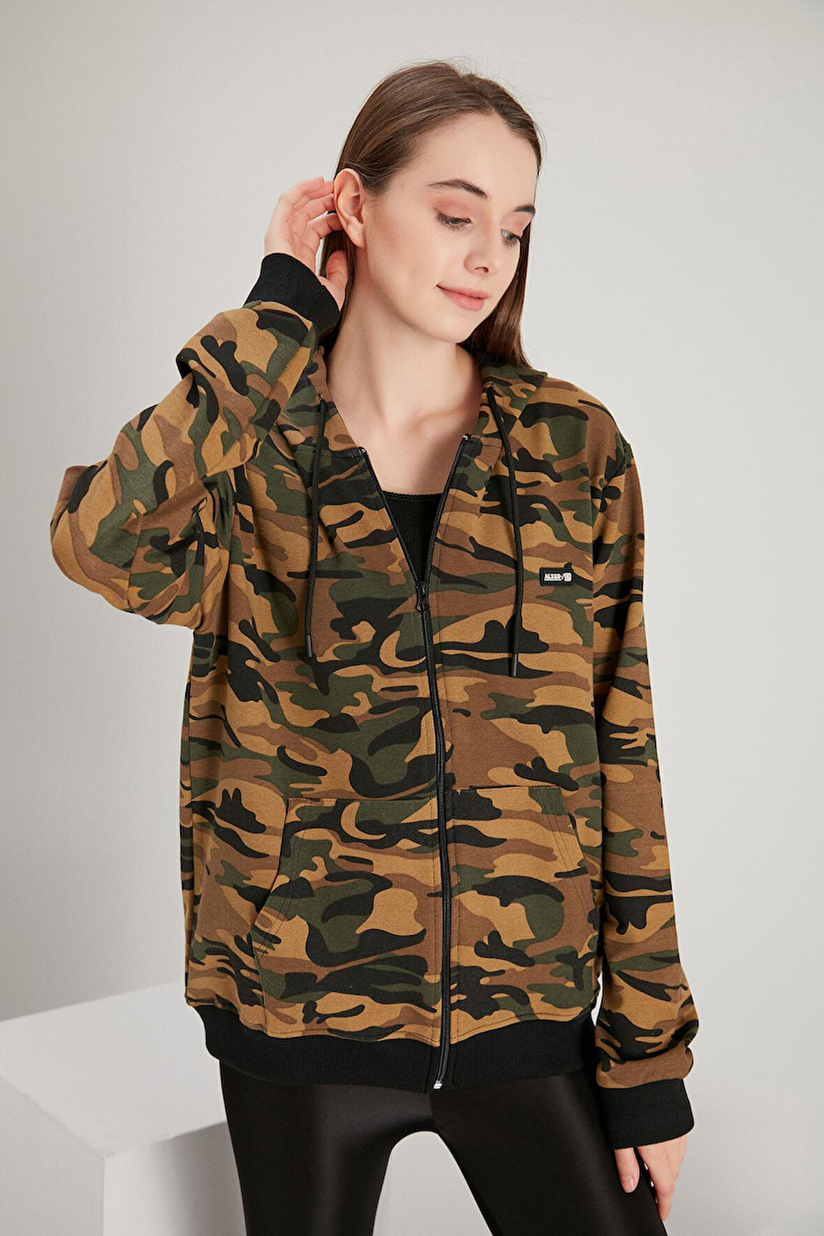 ALEXANDERGARDI FERMUARLI OVERSİZE SWEATSHİRT (E21-7290)