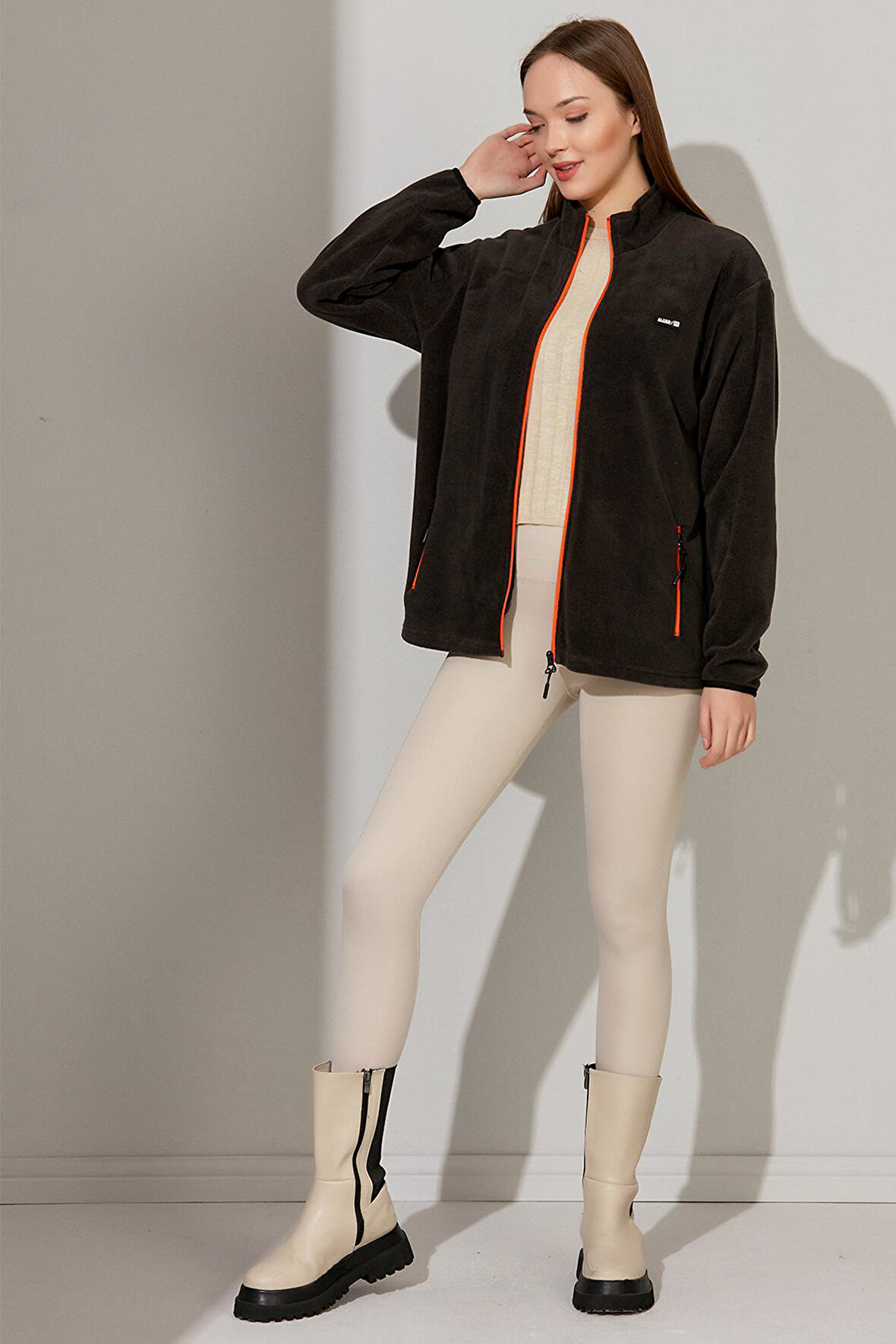 ALEXANDERGARDI FERMUARLI OVERSİZE POLAR (E21-81101)