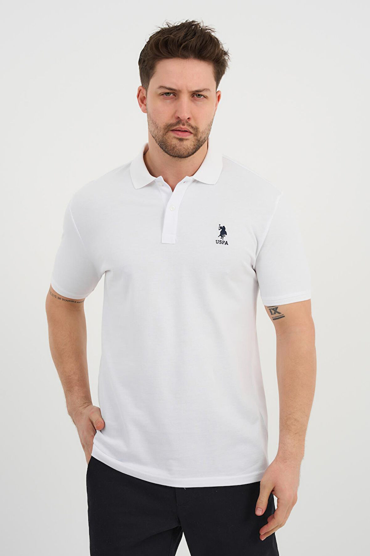 ALEXANDERGARDI Polo Yaka Düğme Detaylı Erkek T-shirt