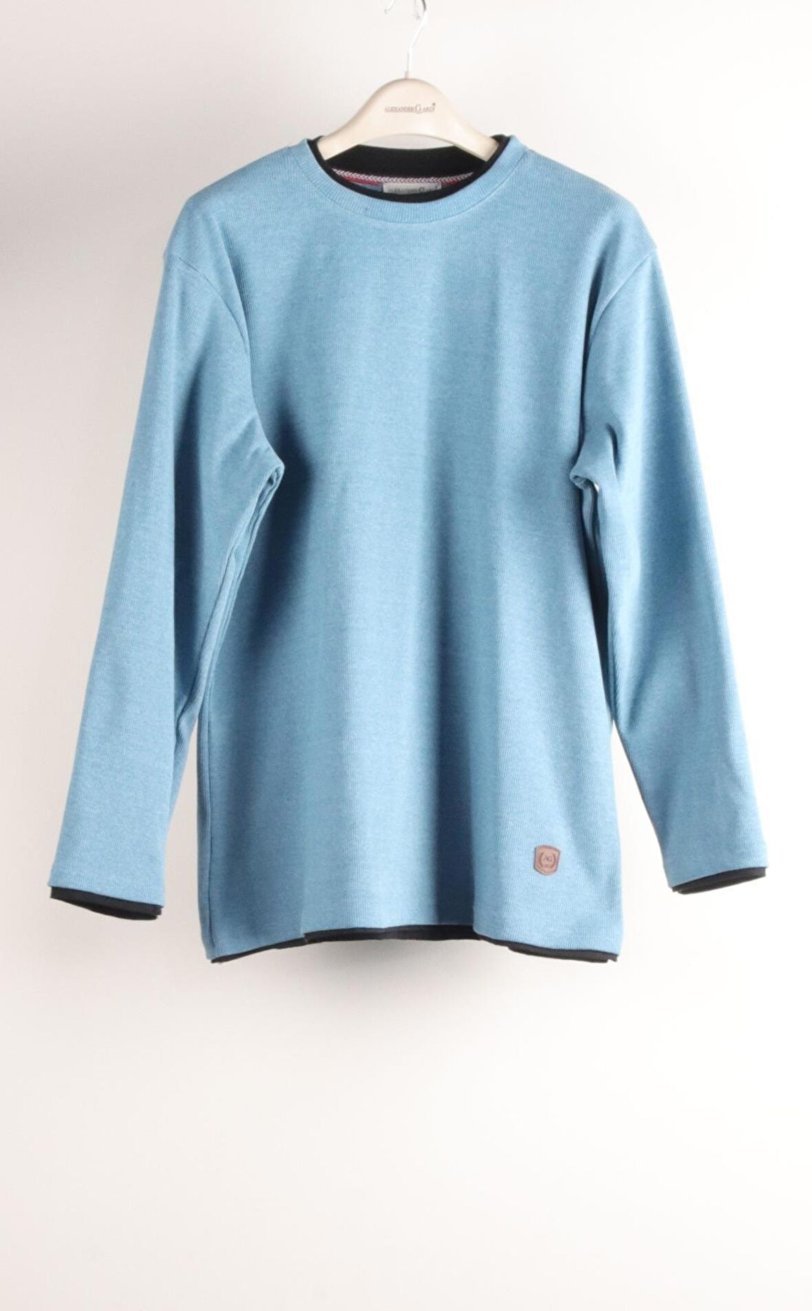 ALEXANDERGARDI BİSİKLET YAKA GARNİLİ SWEATSHİRT (E22-72300)