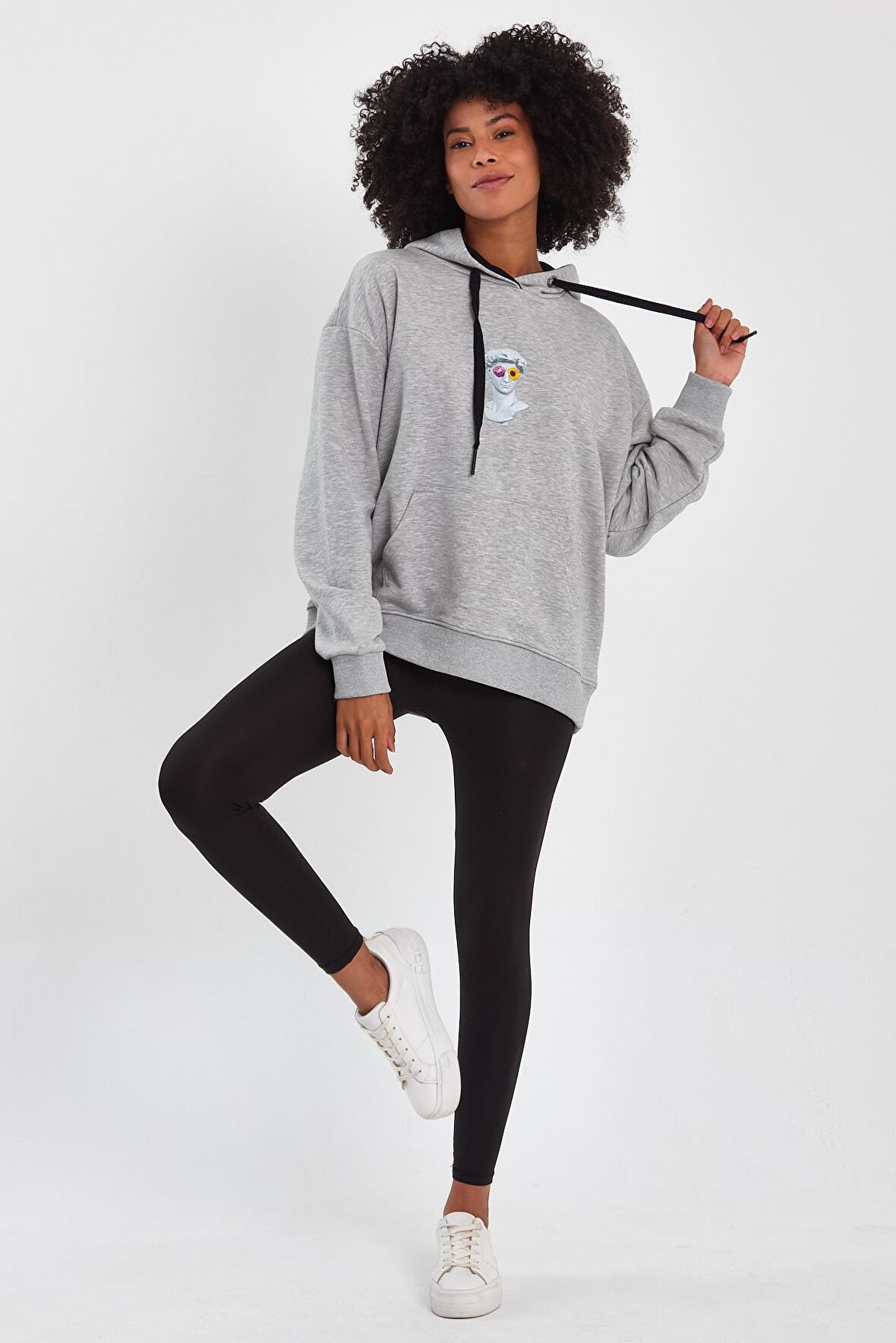 ALEXANDERGARDI BASKILI KAPÜŞONLU COMFORT FİT SWEATSHIRT (E22-757A-04)