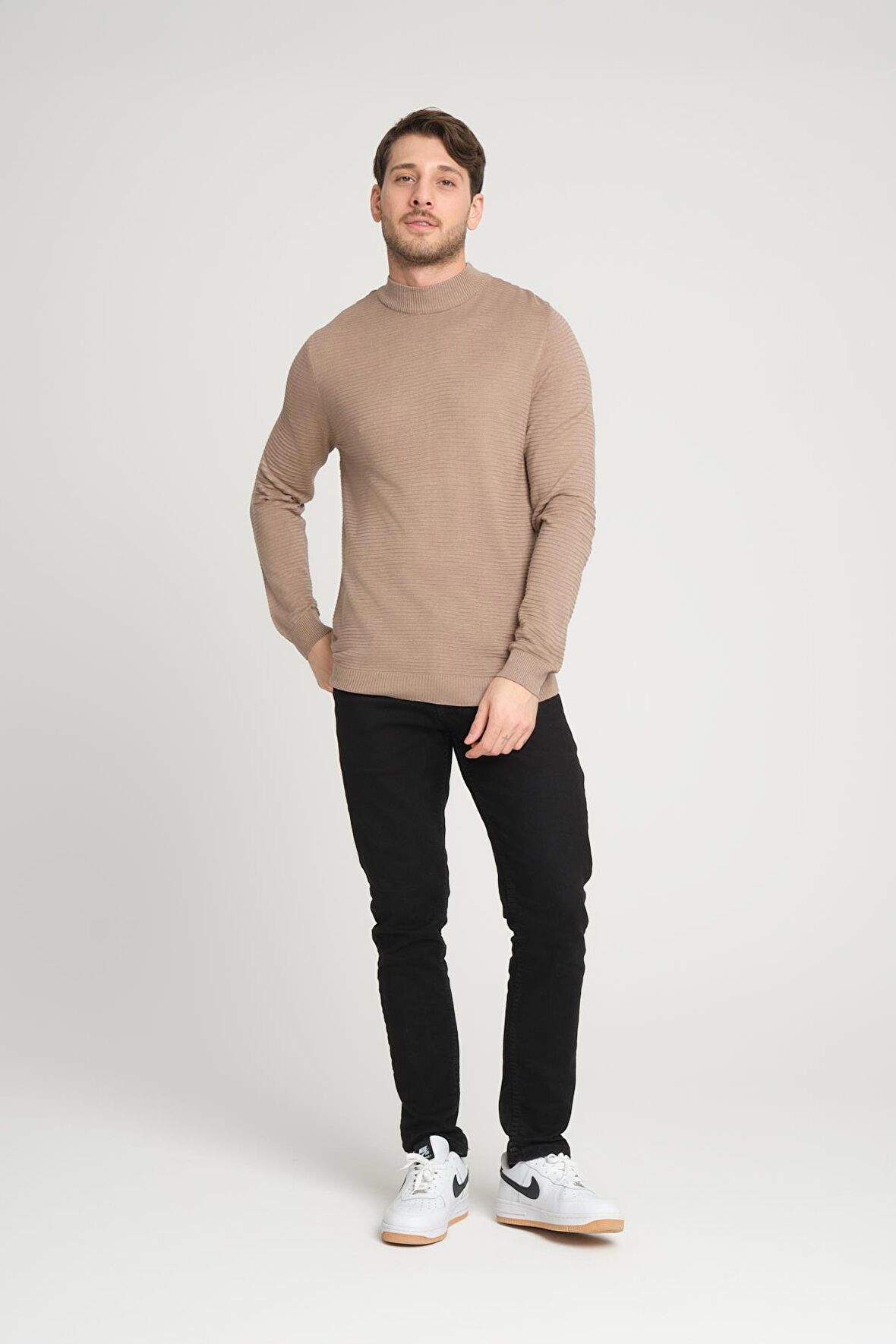 ALEXANDERGARDİ BALIKÇI YAKA DESENLİ KAZAK(E21-18119)