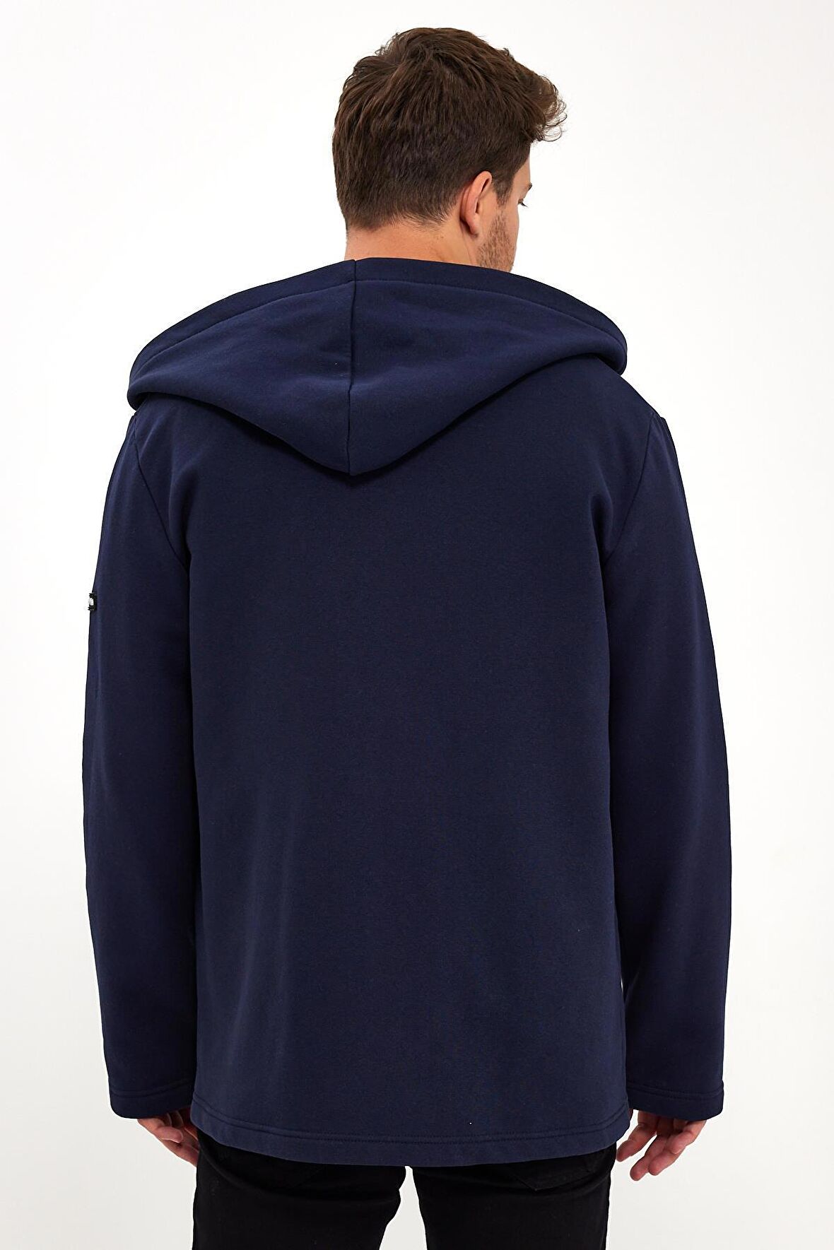 ALEXANDERGARDI KAPÜŞONLU İÇİ ŞARDONLU OVERSİZE HIRKA (E23-607 03)