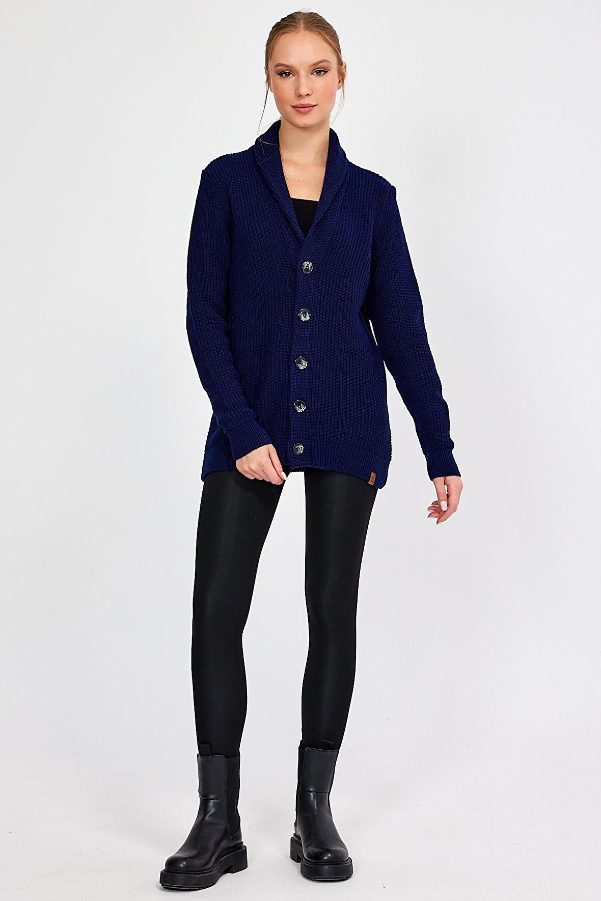 ALEXANDERGARDI DÜĞMELİ OVERSİZE SELANİK ÖRGÜ HIRKA (E23-6705)