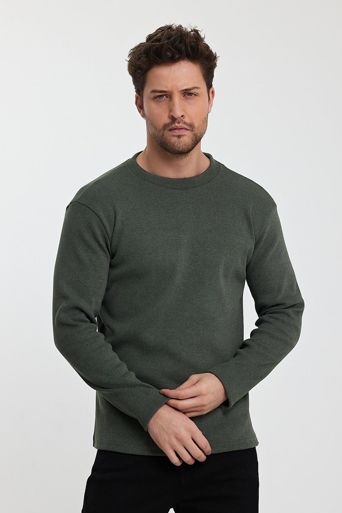 ALEXANDERGARDI BİSİKLET YAKA KAŞKORSE SWEATSHIRT(E23-73204)