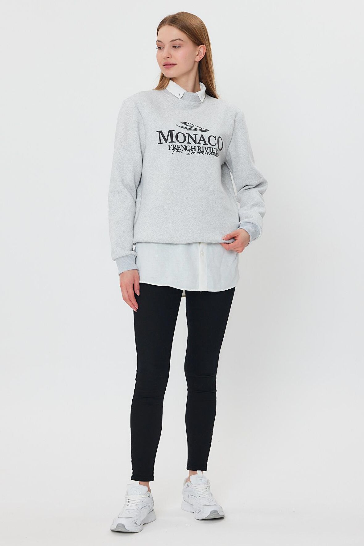 ALEXANDERGARDI İÇİ POLARLI BASKI DETAYLI SWEATSHIRT(E24-00174)