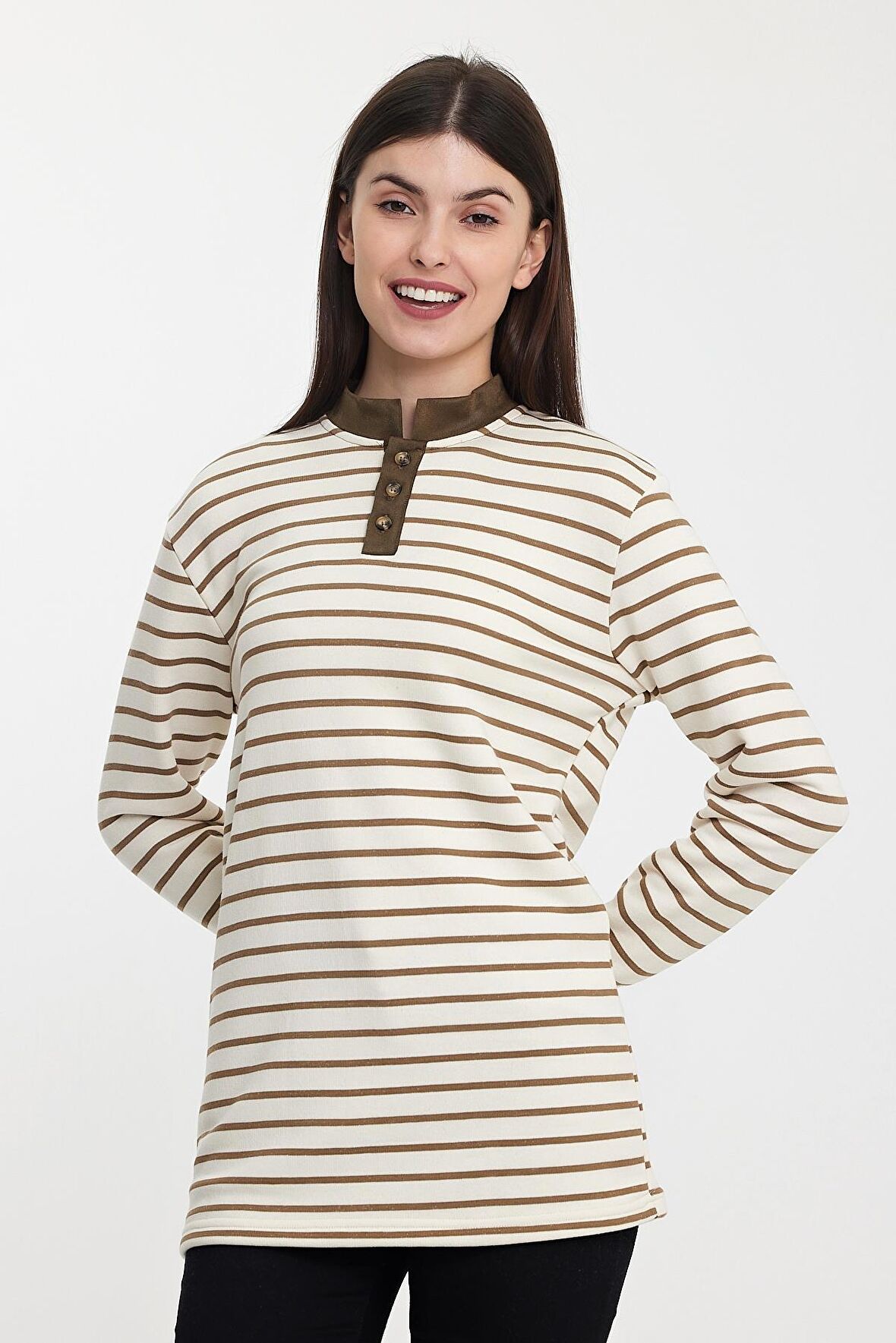 ALEXANDERGARDI DÜĞMELİ  SWEATSHİRT (E24-72803-KDN)