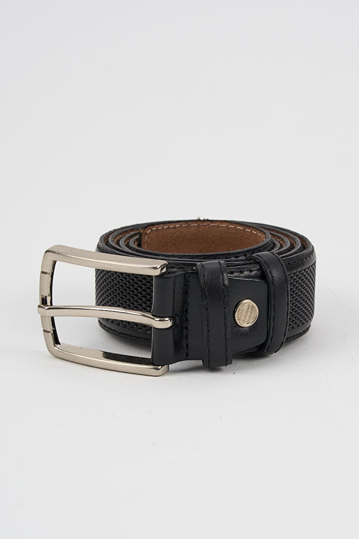 Erkek Doku Detaylı Hakiki Deri Kemer (E24-KEMER-03)