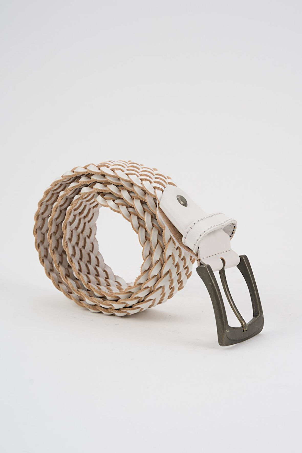 Örgü Detaylı Hakiki Deri Kemer (E24-KEMER-10)