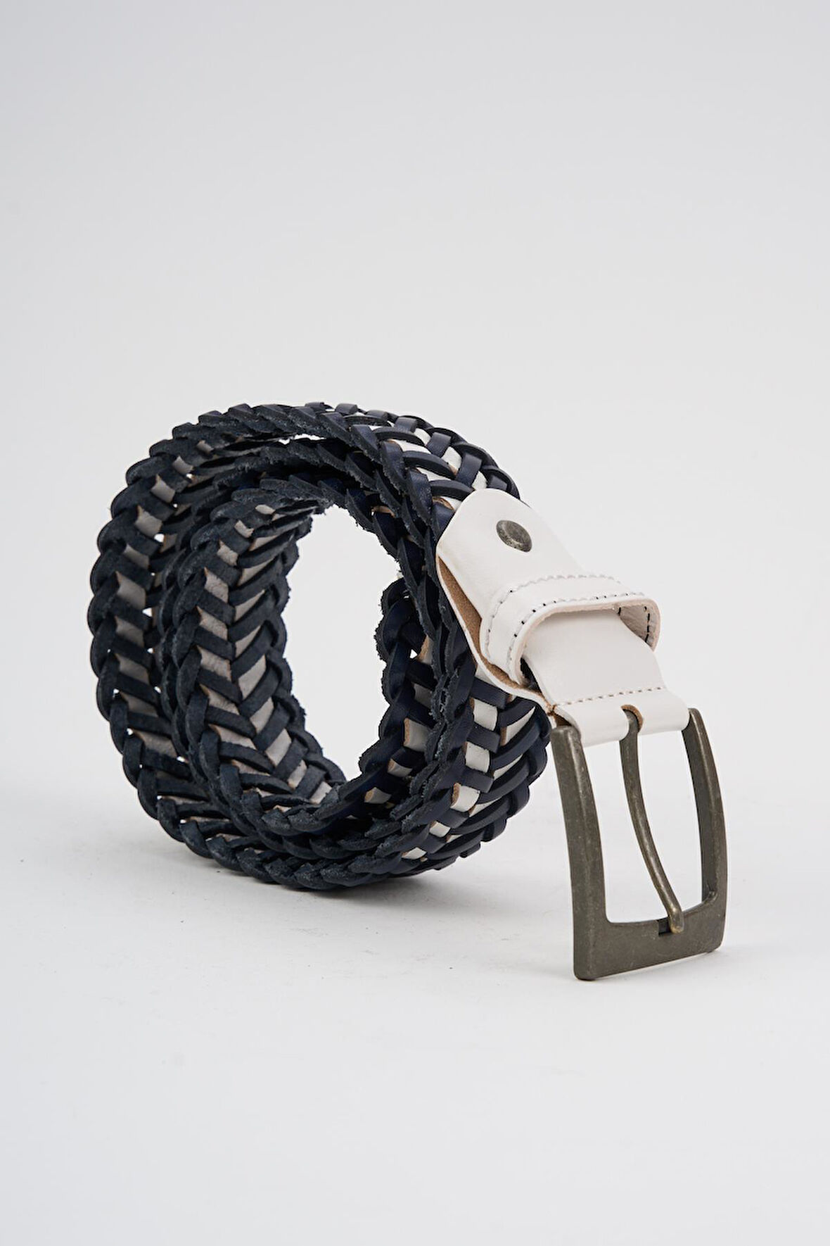 Örgü Detaylı Hakiki Deri Kemer (E24-KEMER-10)