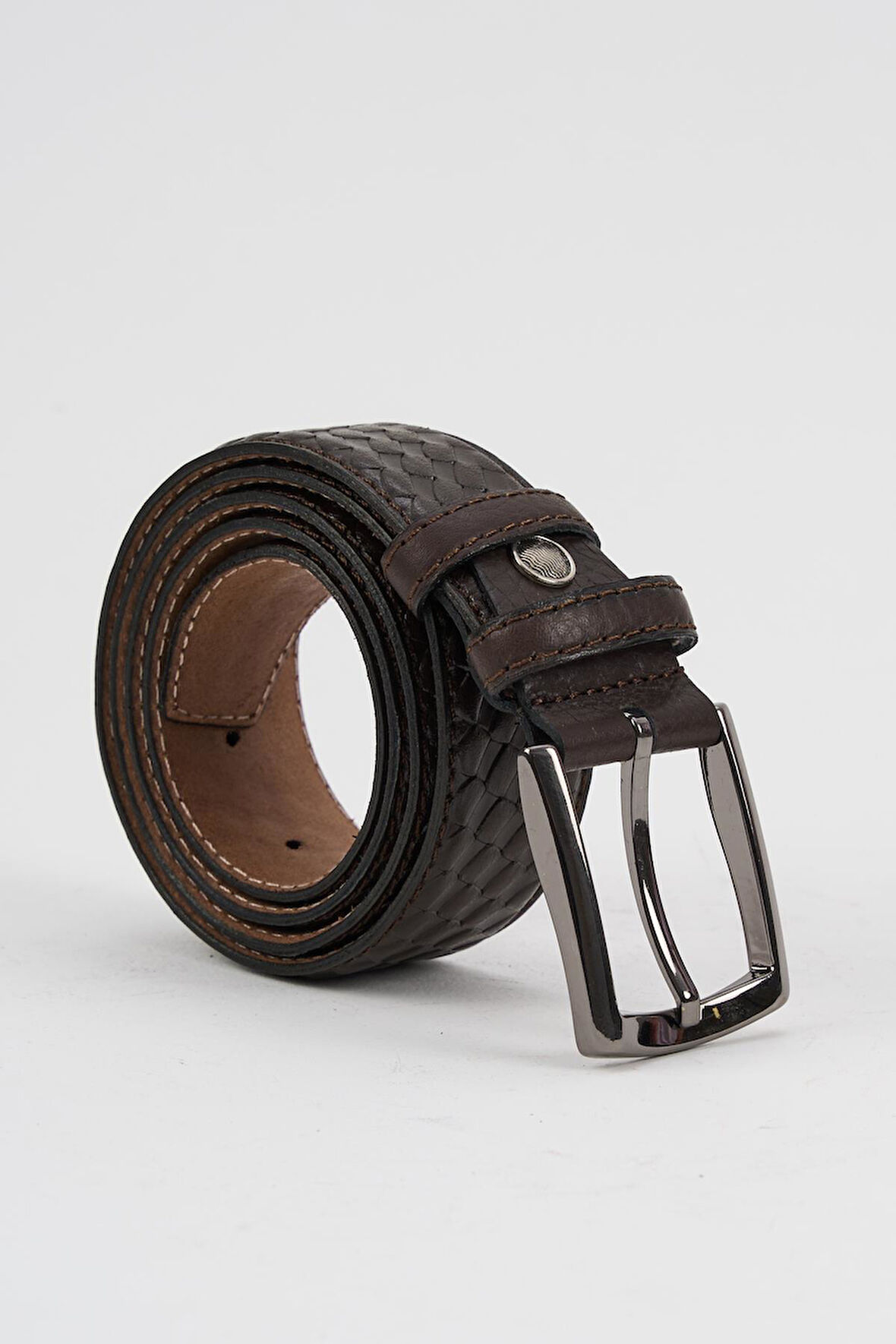 Alexandergardi Erkek Doku Detaylı Hakiki Deri Kemer (E24-KEMER-15)