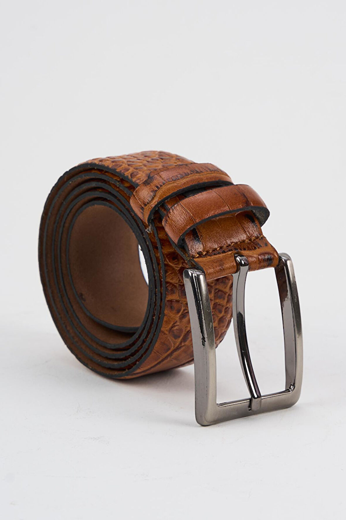 Alexandergardi Erkek Doku Detaylı Desenli Hakiki Deri Kemer (E24-KEMER-21)