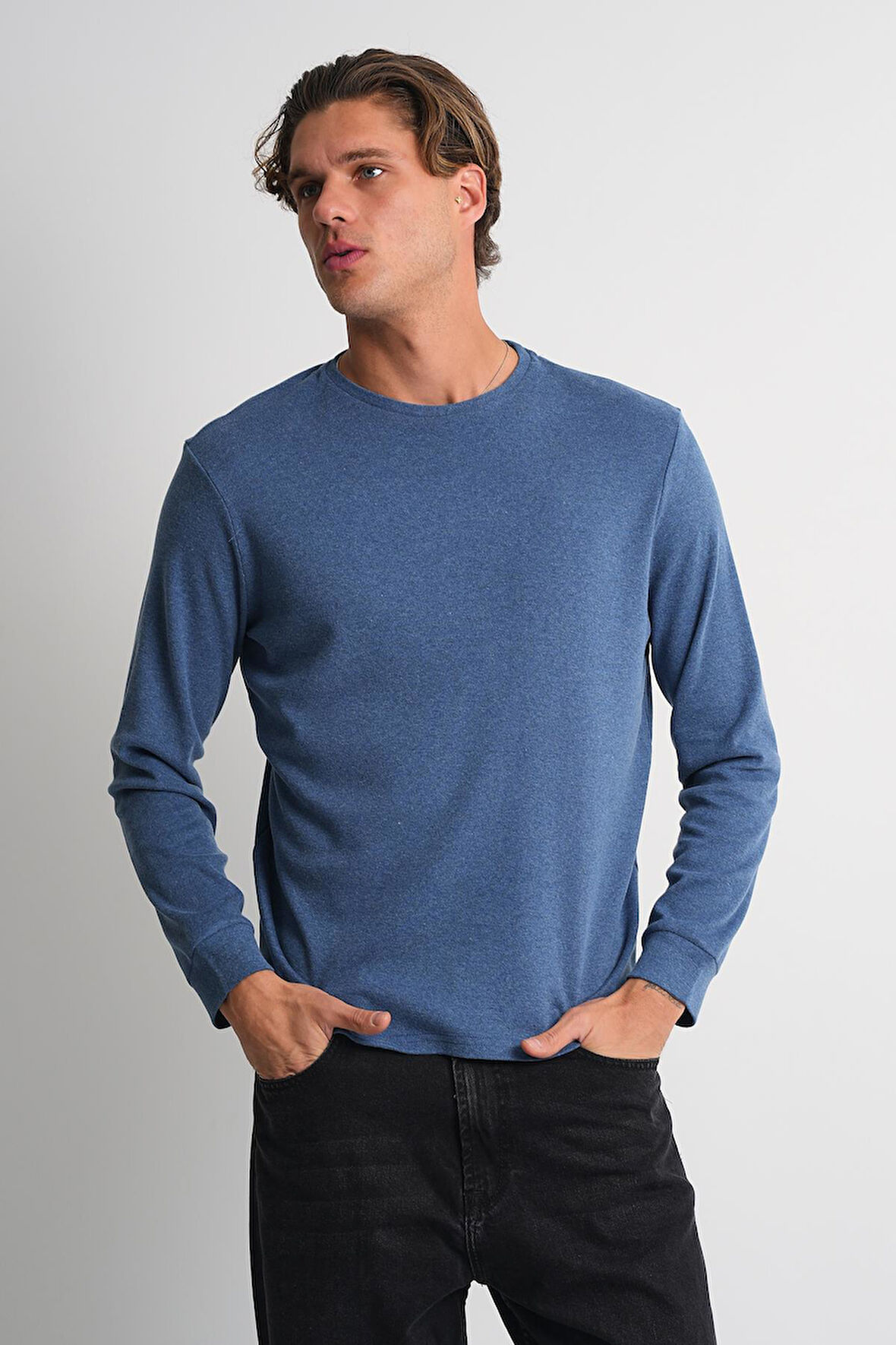ALEXANDERGARDI Uzun Kollu Bisiklet Yaka Basic Sweatshirt